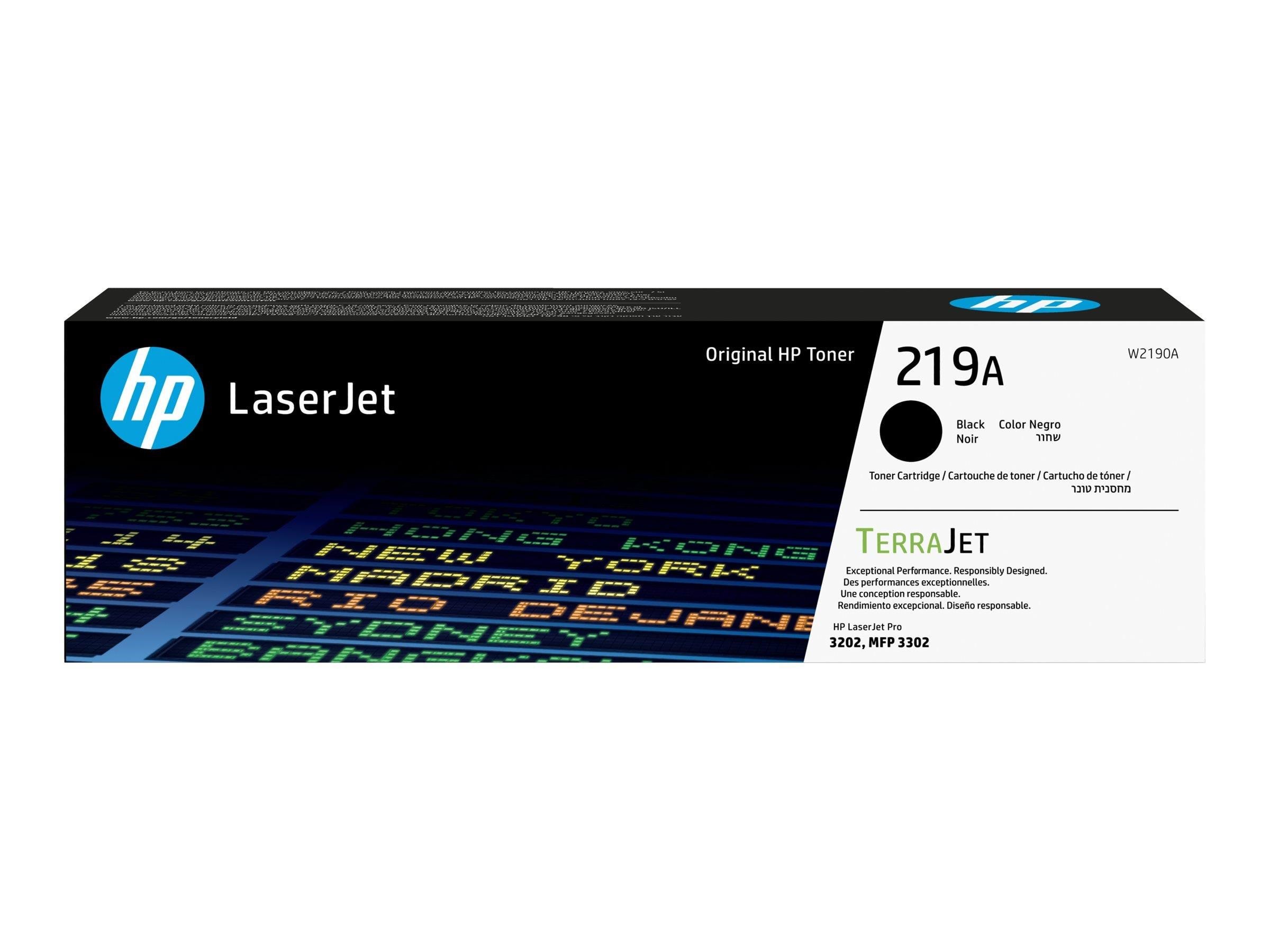 HP 219A / W2190A Black Toner Printerpatron Og Toner Sort