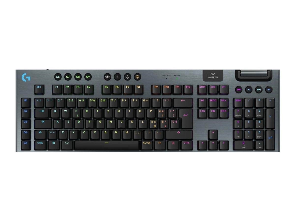 Logitech G915 X LIGHTSPEED - 100% Full-size - Tactile - Gaming Tastatur - Italiensk - Sort
