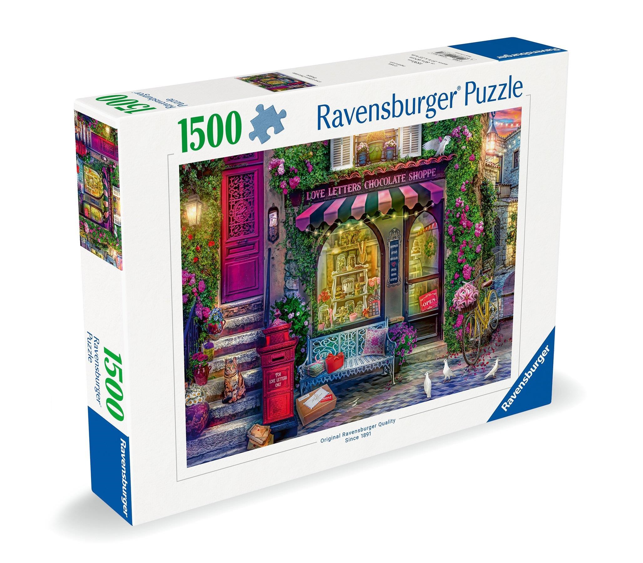 Ravensburger Love Letters Chocolate Shop 1500p Puslespil 12000737