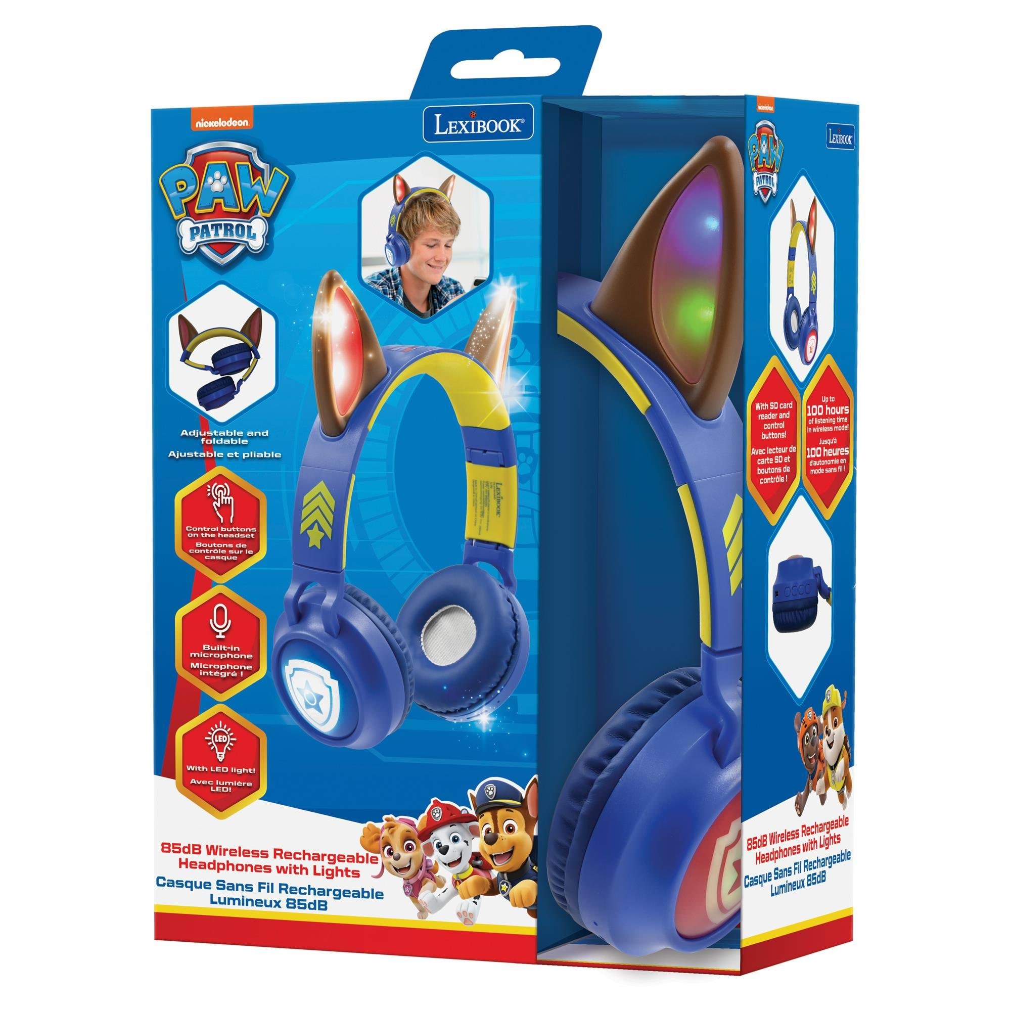 Paw Patrol Wired & Wireless Headphones with Light Hovedtelefoner Og Headset Blå HPBT015PA