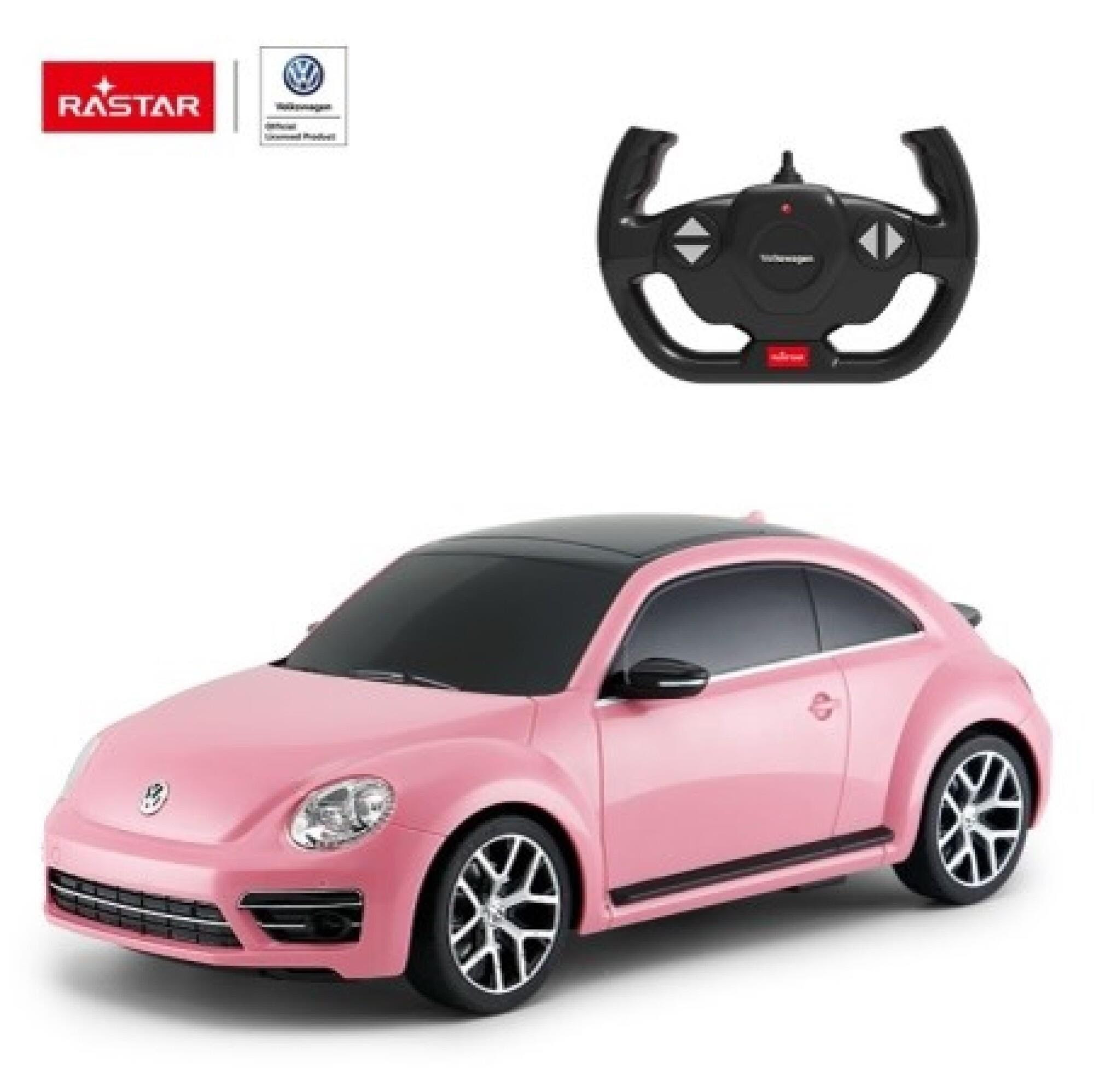 RASTAR R/C 1:14 Volkswagen Beetle Pink/Yellow/Green 30 cm Fjernstyret Bil 78000