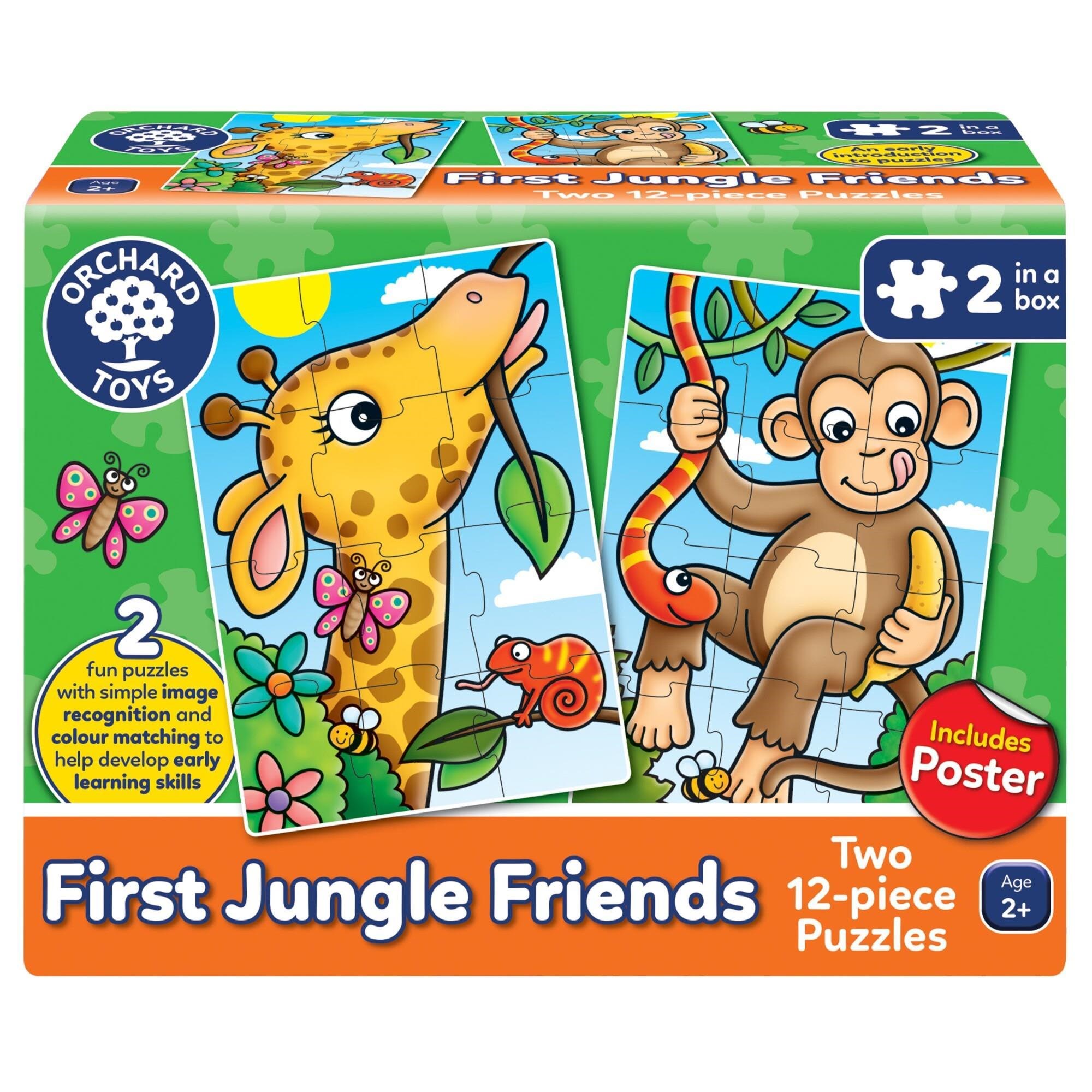 Orchard First Jungle Friends - Puzzle set 2D Puslespil