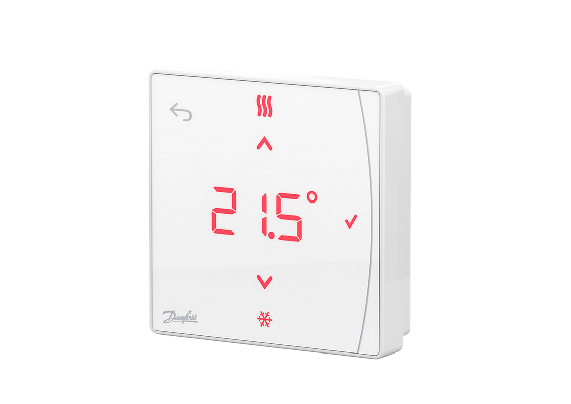 Danfoss Icon2 RT trådløs rumtermostat m/display og infrarød gulvsensor t/montering Gulvvarme 088U2122