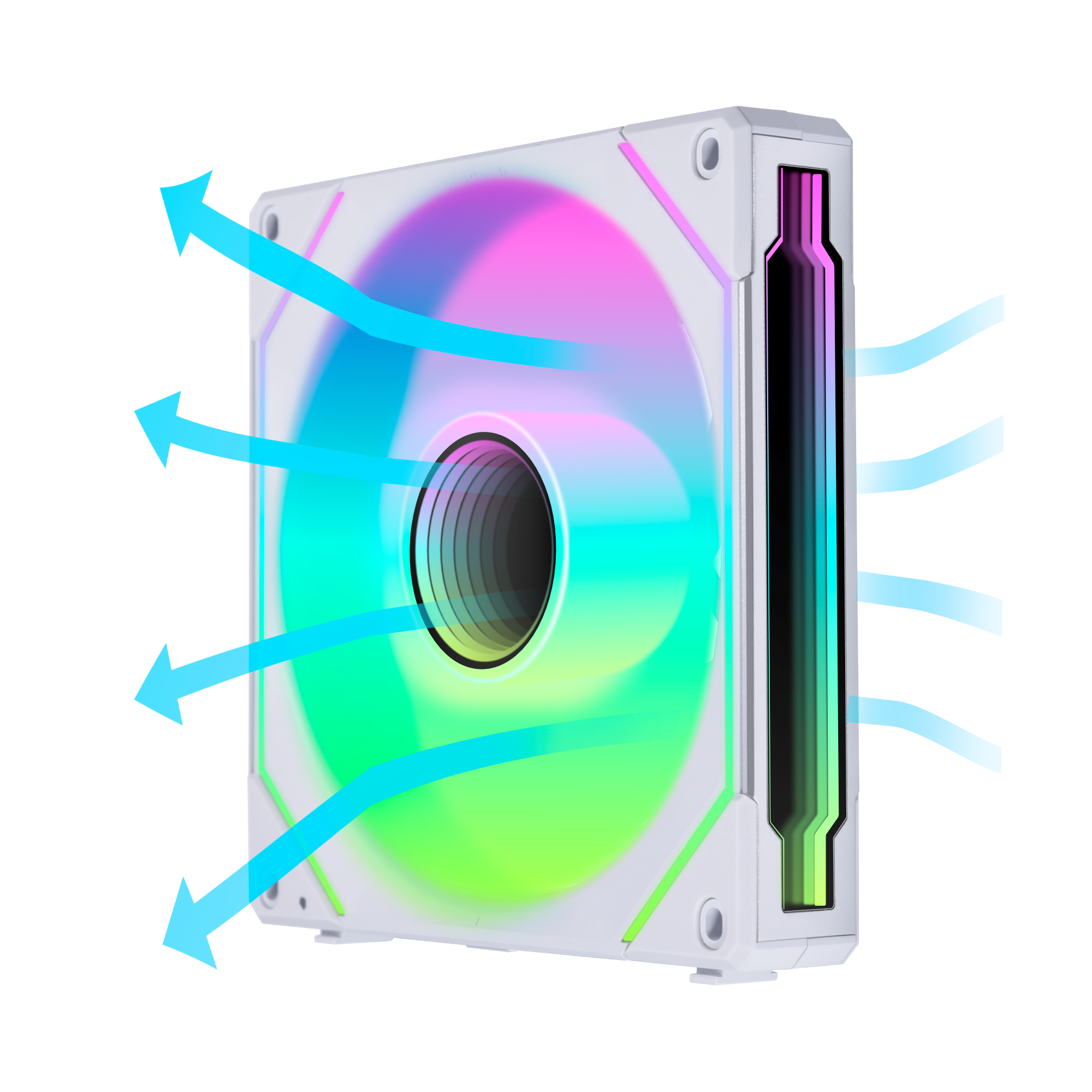 Lian Li UNI FAN SL INF PWM White Reverse - Kabinet køler - 140mm - Hvid - 28 dBA Kabinetkøler UF-RSLIN140-1W