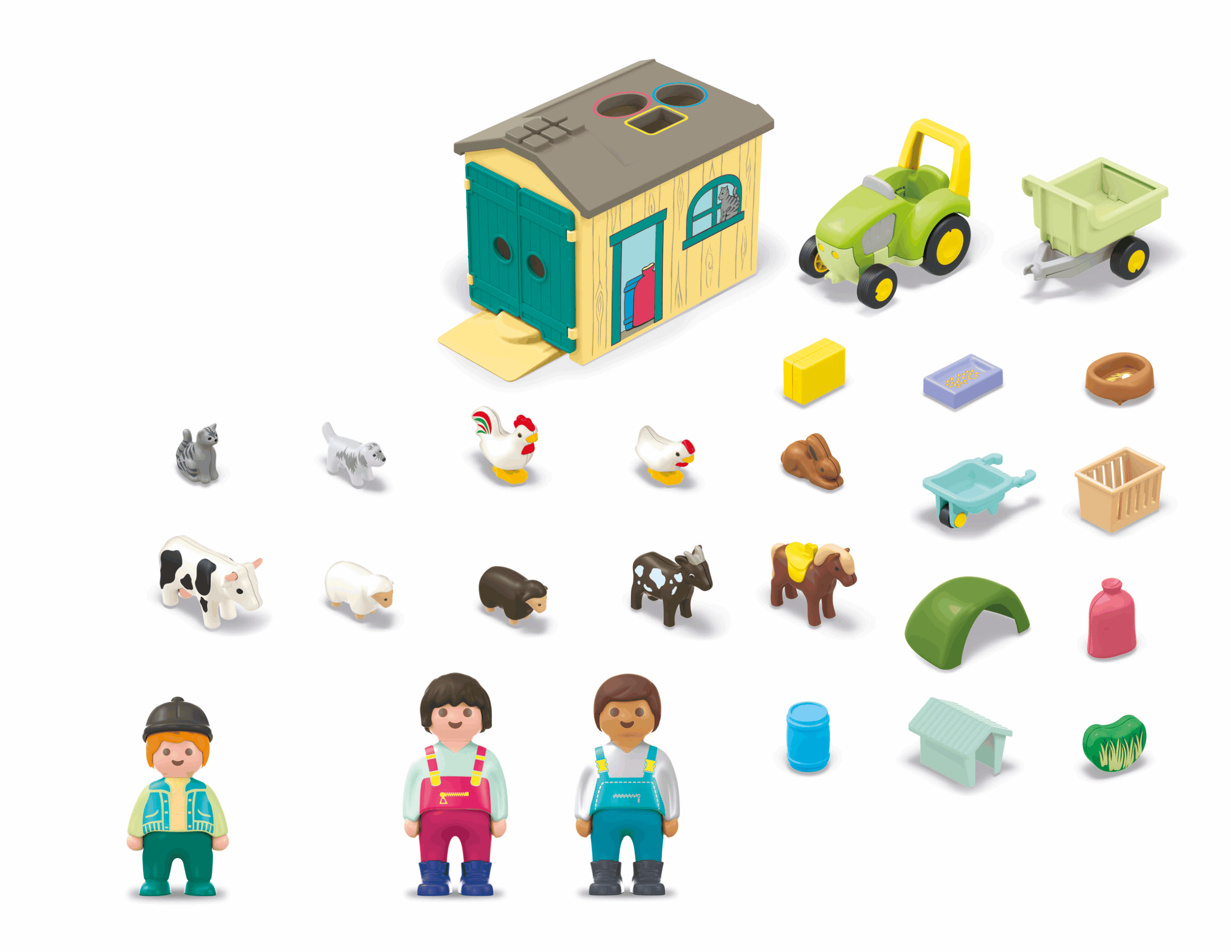 Playmobil Junior - Junior bondegårds-eventyr med traktor, trailer og dyrevenner