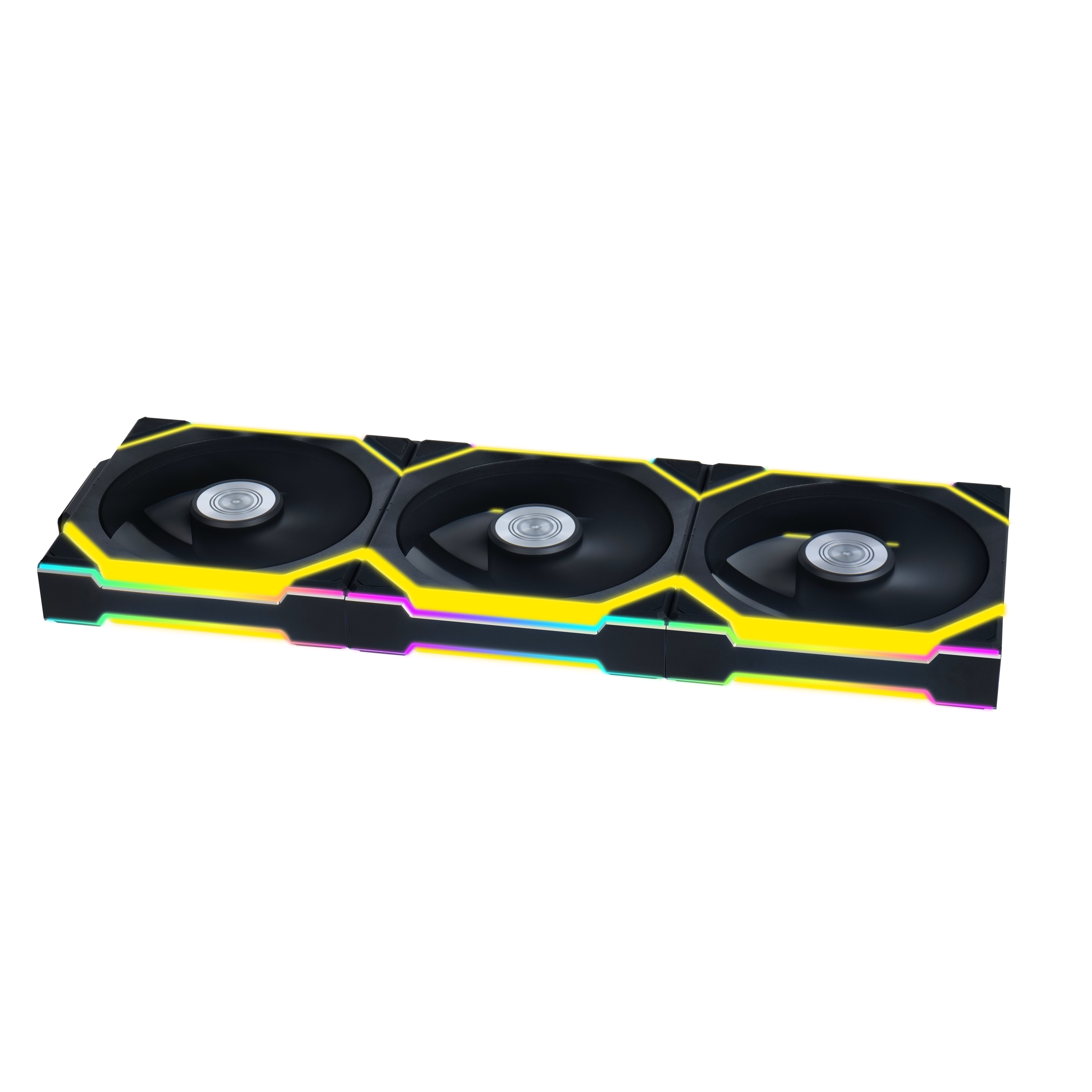 Lian Li UNI FAN SL Wireless Reverse 3-pack Black - Kabinet køler - 120mm - Sort med RGB LED lys - 29 dBA Kabinetkøler G99.12RSL1W3B.00