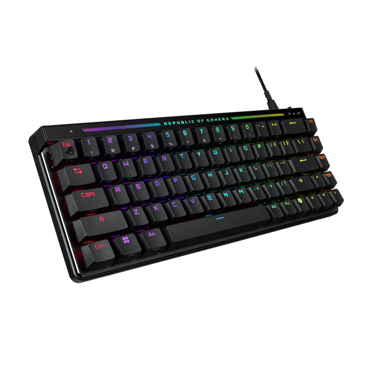 ASUS ROG Falchion ACE HFX - Magnetic switch - Gaming Tastatur - Uden Numpad - Nordisk - Sort