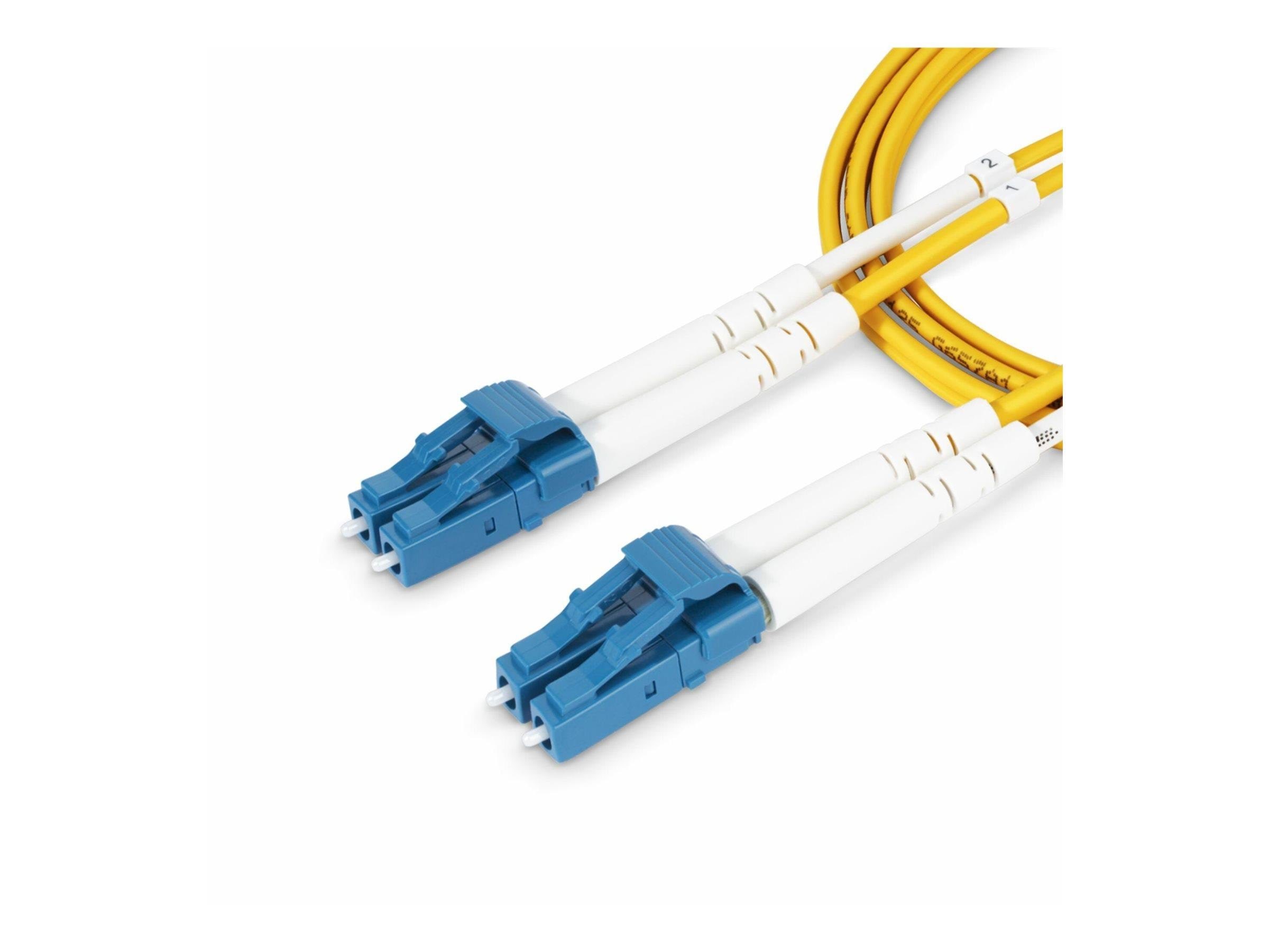 StarTech.com 3m (9.8ft) LC to LC (UPC) OS2 Single Mode Duplex Fiber Optic Cable - patch cable - 3 m - yellow - Gul - 3m Netværkskabel SMDOS2LCLC3M
