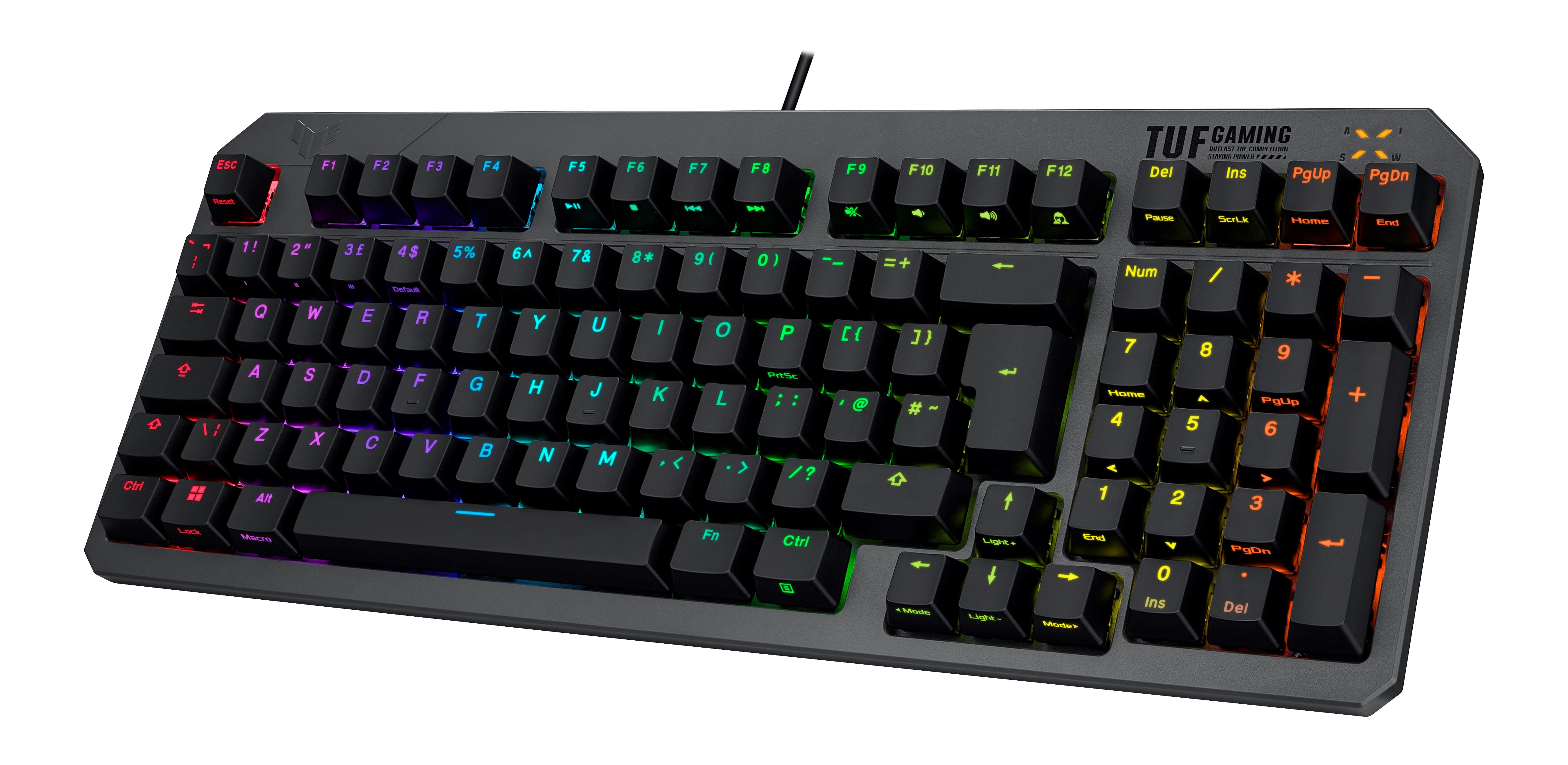 ASUS TUF Gaming K3 Gen II - Gaming Tastatur - Nordisk - Sort Tastatur 90MP0390-BKNA00