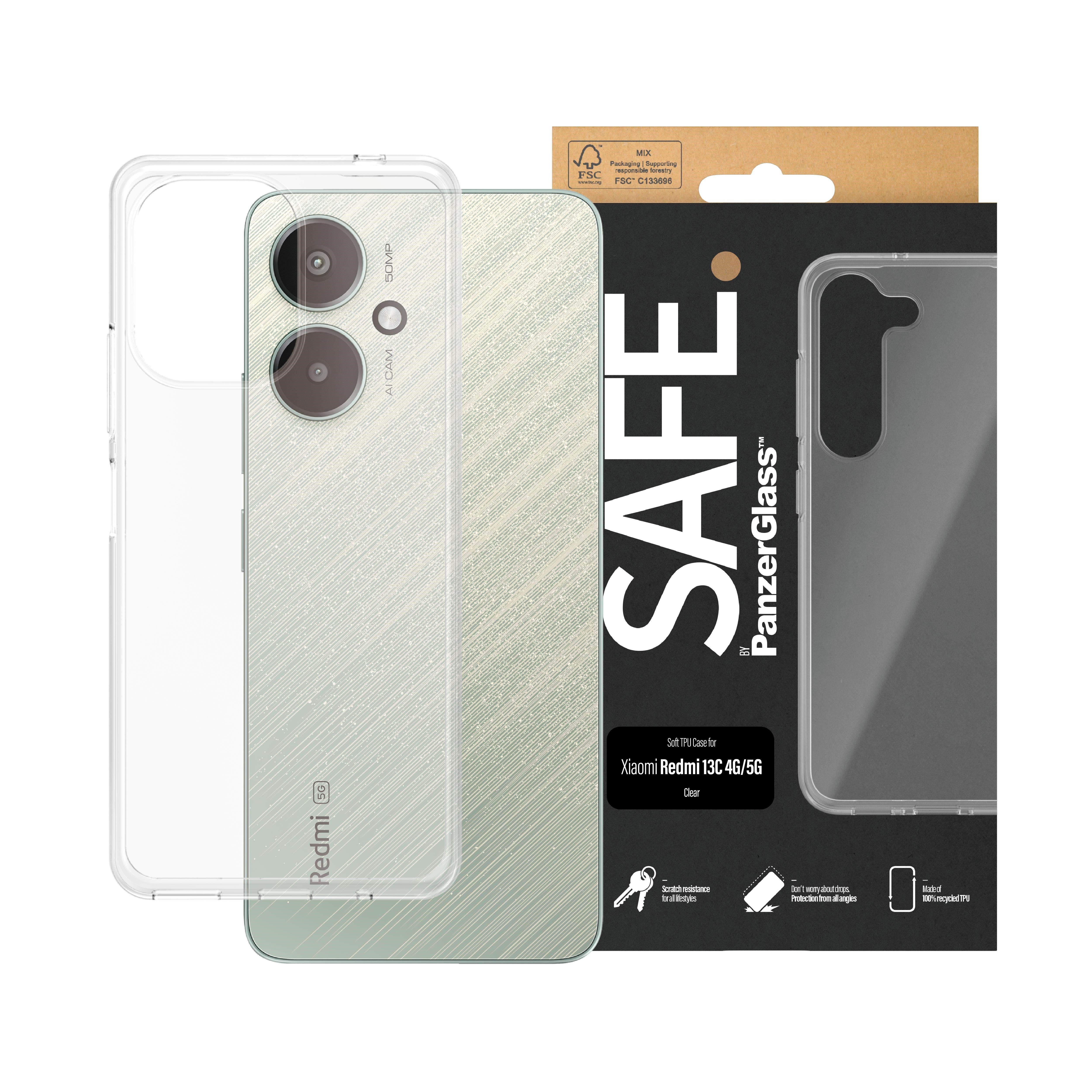 SAFE by PanzerGlass TPU Case for Xiaomi Redmi 13C Mobilcover SAFE95719
