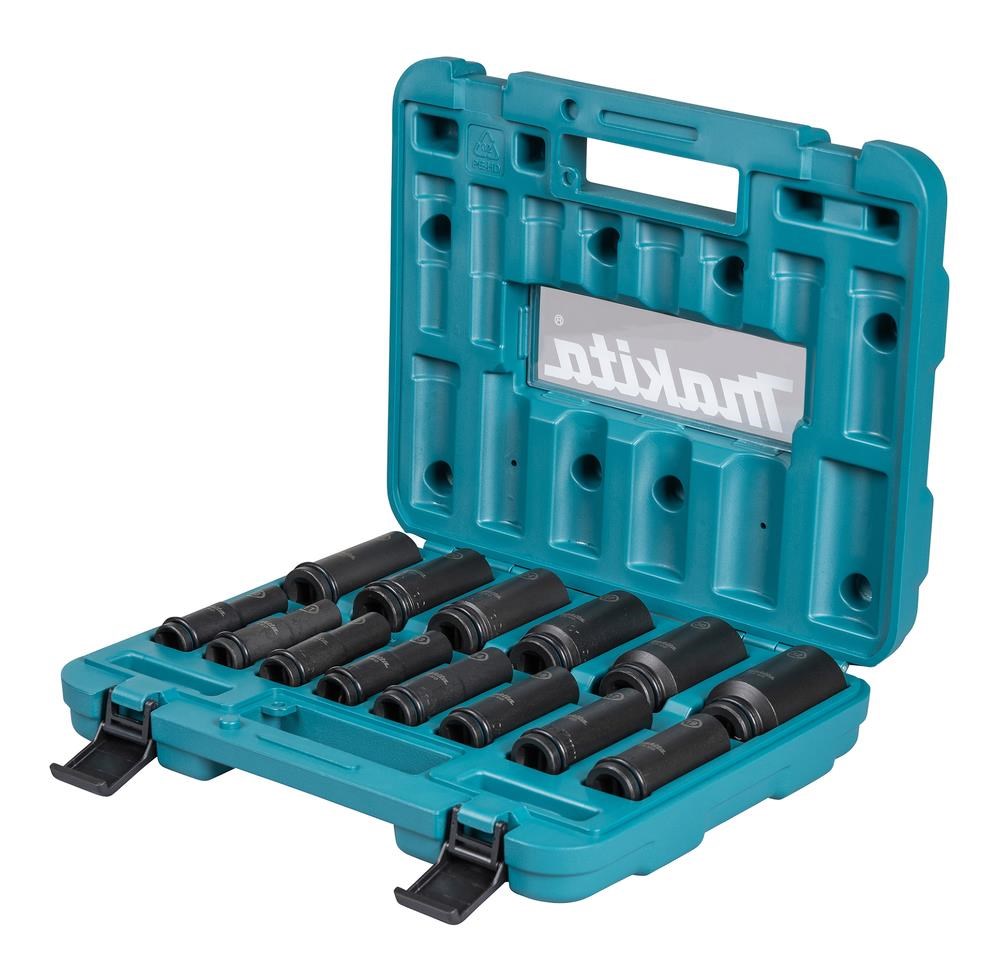 Makita E-16586 Impact Black impact Socket Set - 14 Pieces Værktøj