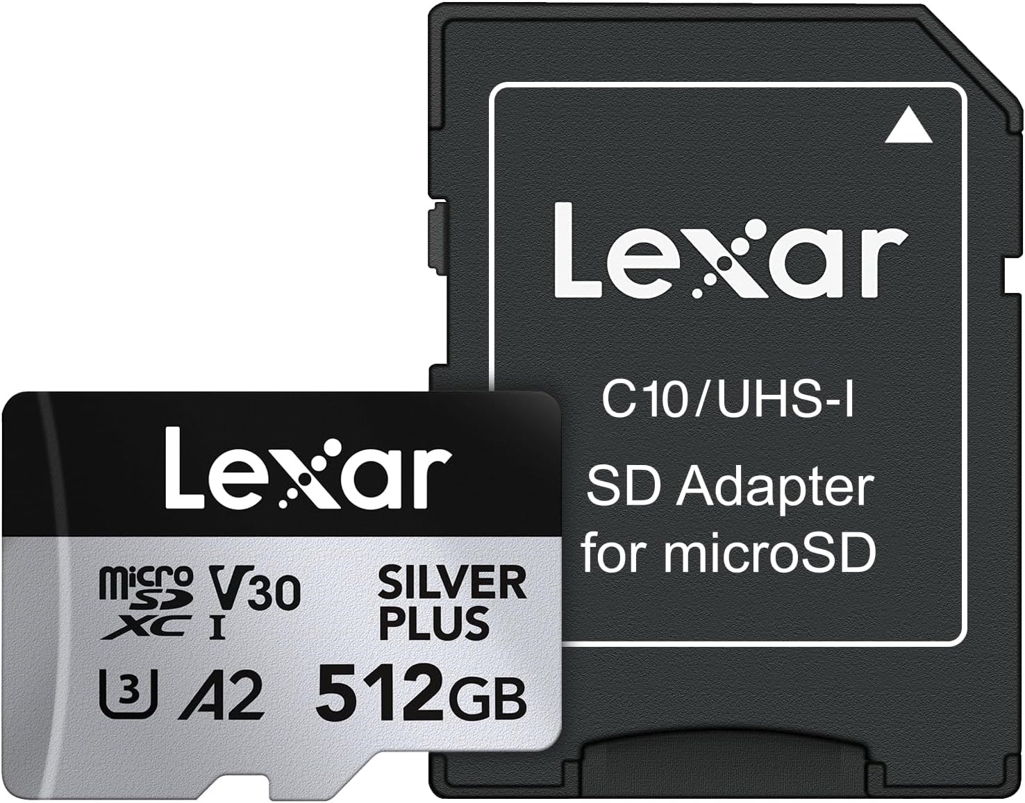 Lexar Professional Silver Plus MicroSD/SD - 205MB/s - 512GB Hukommelseskort LMSSIPL512G-BNANG