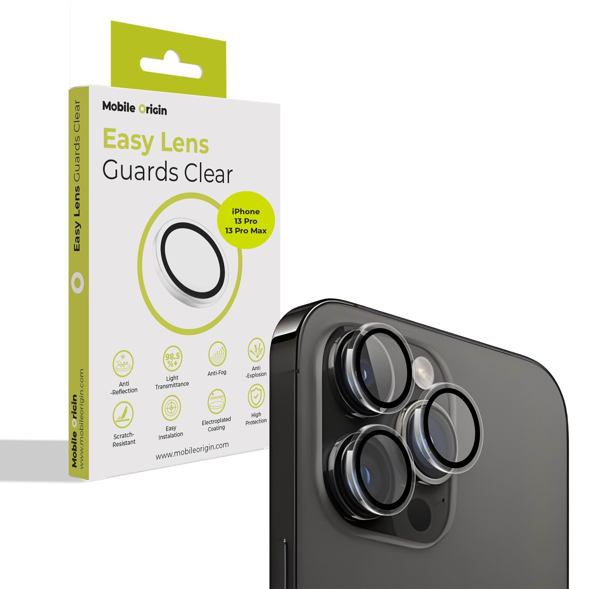 Mobile Origin Easy Lens guards - clear - iPhone 13 Pro/13Pro Max Mobil Tilbehør FRL-LSG-i13Pro-CLR