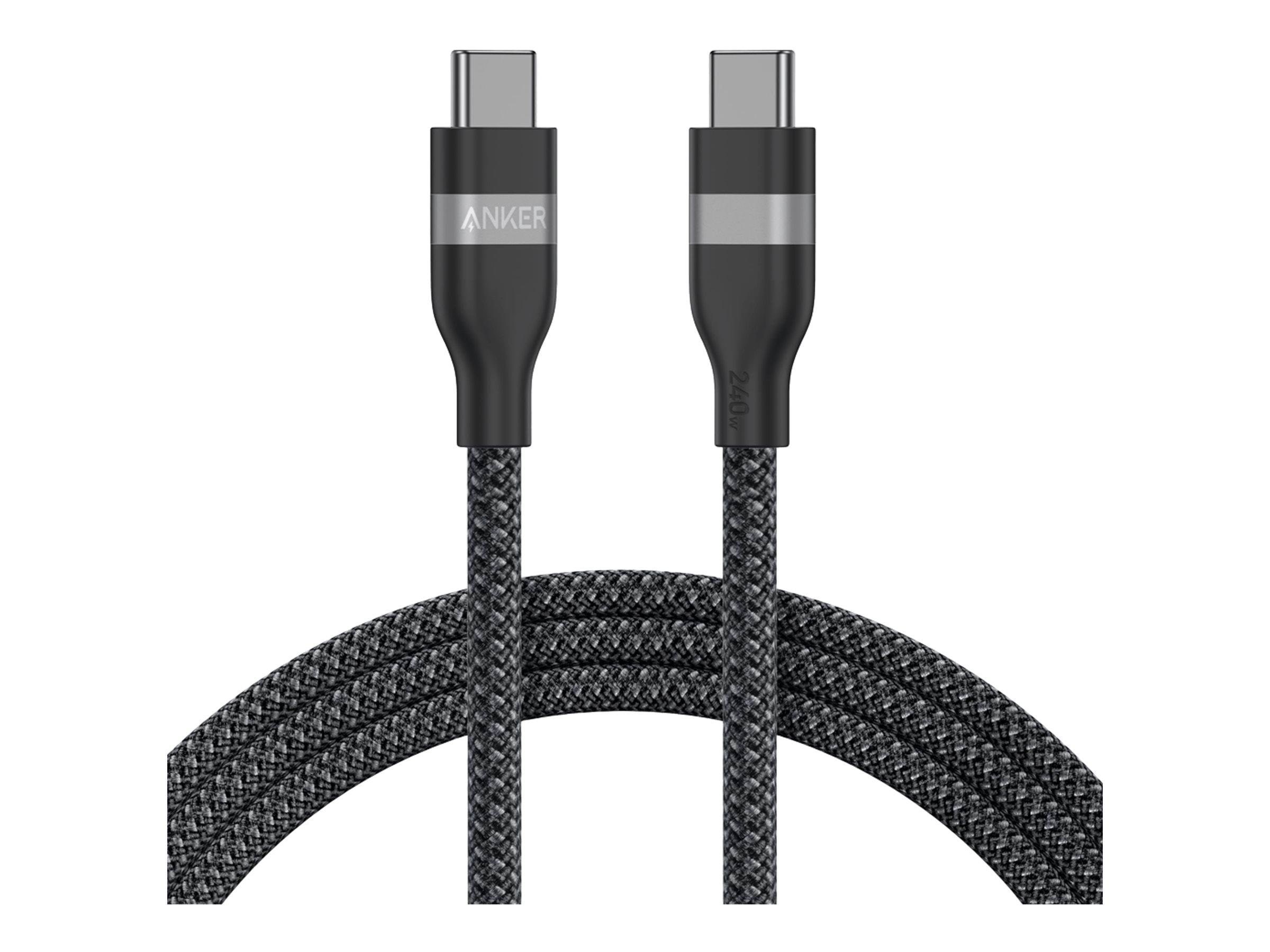Anker USB-C to USB-C Cable (0.9m 240W) - Black Usb Kabel Sort A82E2011