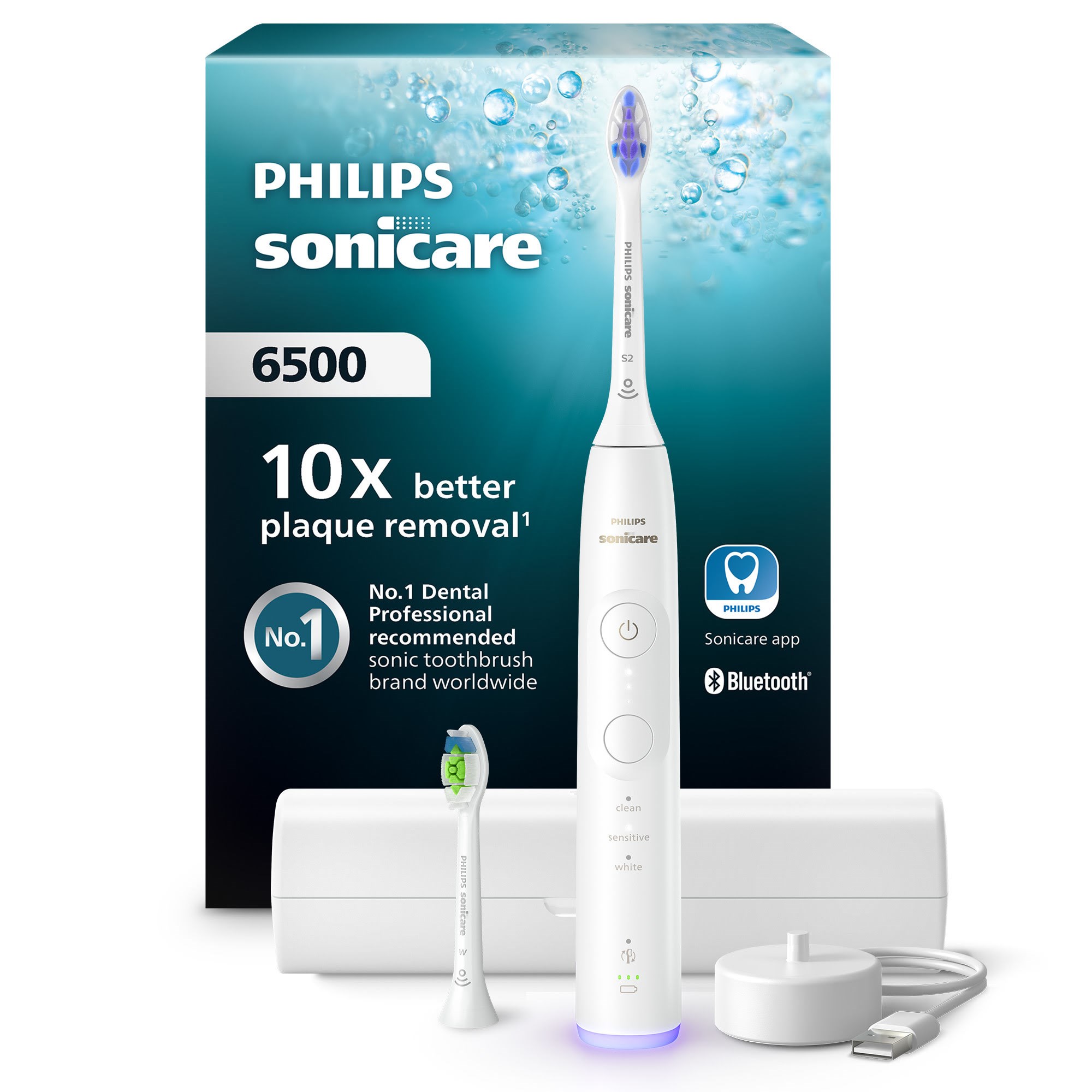 Philips Eltandbørste Sonicare 6500 series HX7410/02 - tooth brush - white