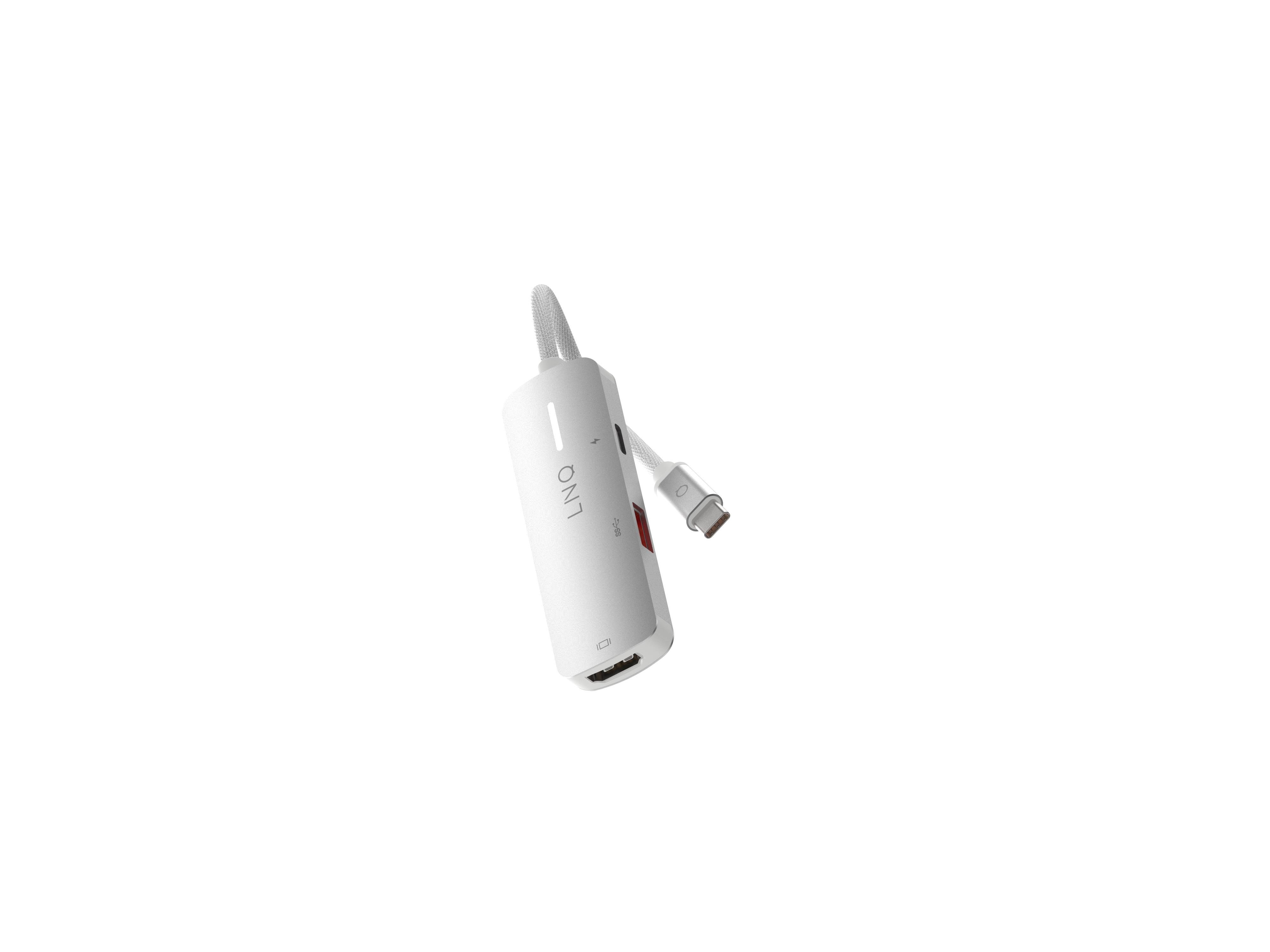 LINQ 3in1 140W USB-C Multiport Hub | Space Grey-White Docking Station LQ49031