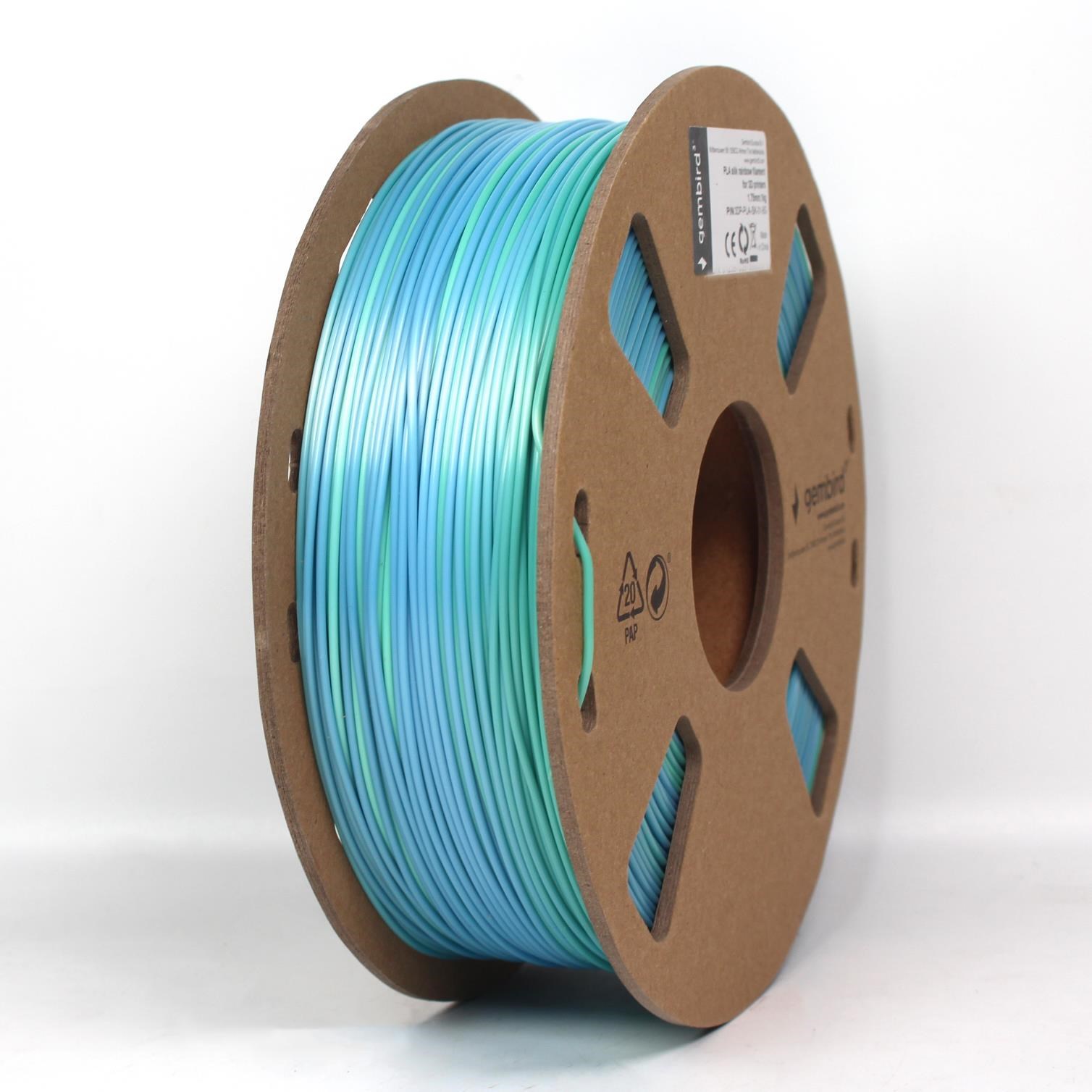 Gembird Silk PLA filament - Blågrøn - 1.75mm ø - 1 kg