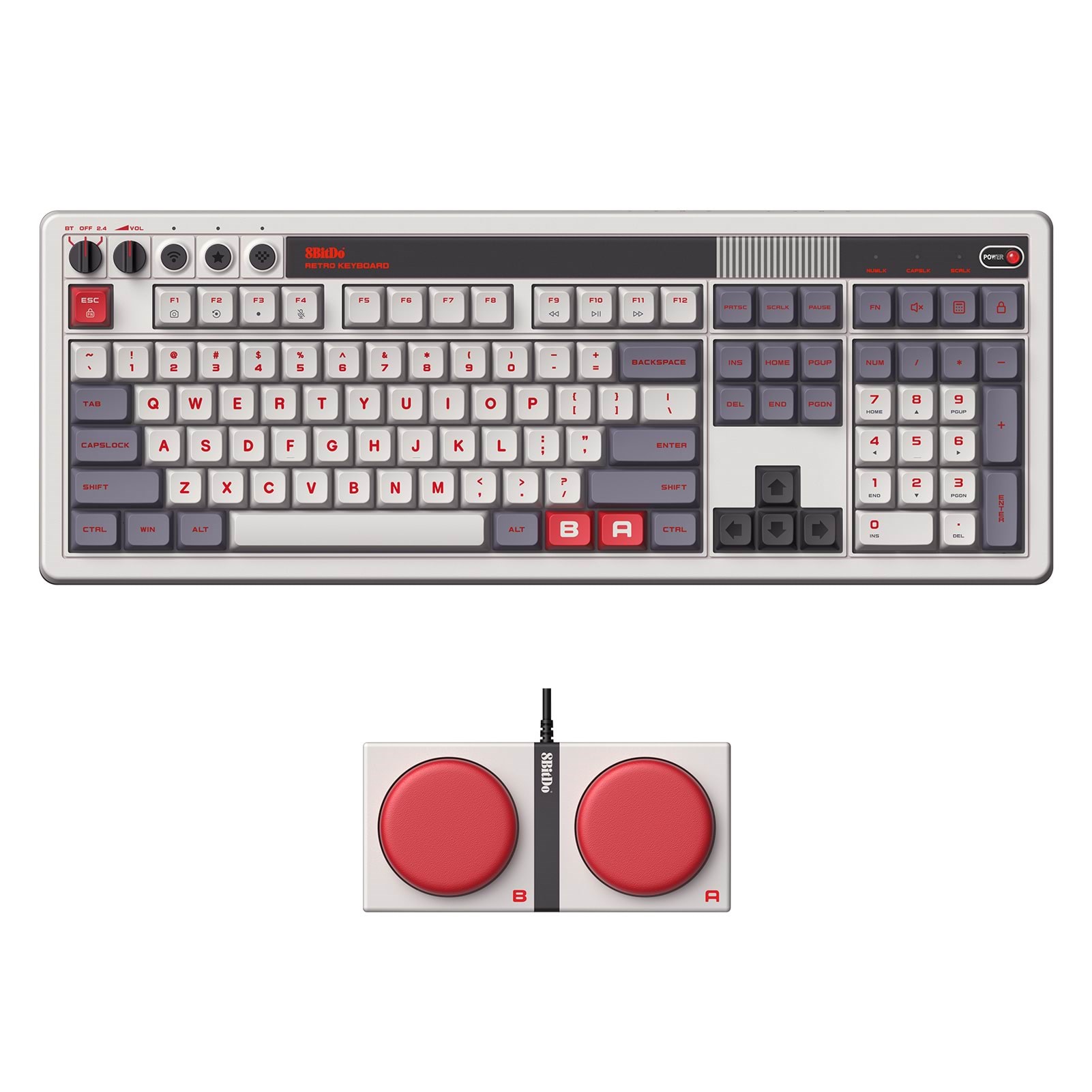 8BitDo Retro 108 Mechanical Keyboard N Edition - Amerikansk engelsk Tastatur RET00492