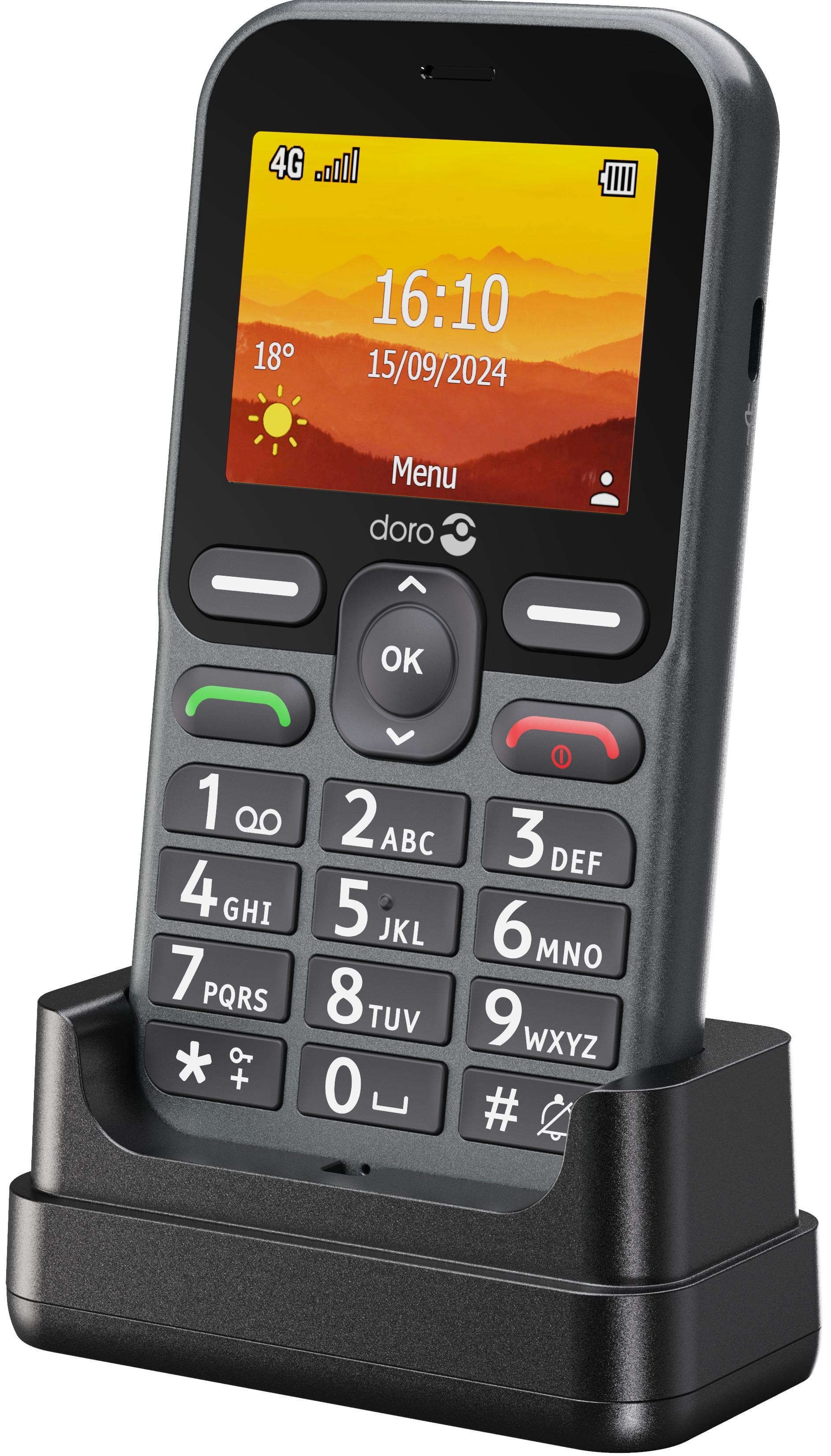 Doro Leva L11 4G - Graphite Mobiltelefon Grå 8742