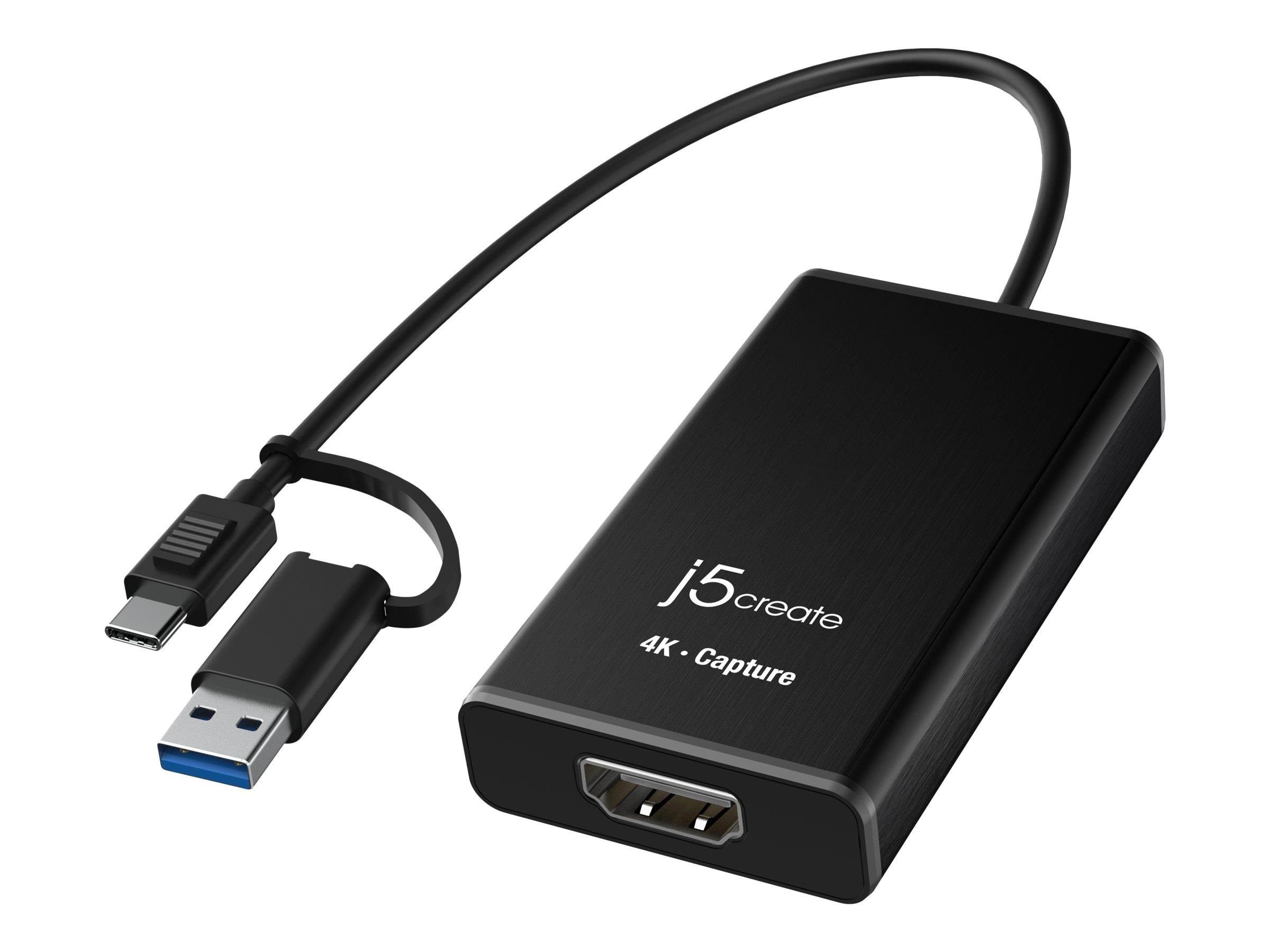 j5create 4K HDMI Capture Adapter Video Grabber JVA11-N