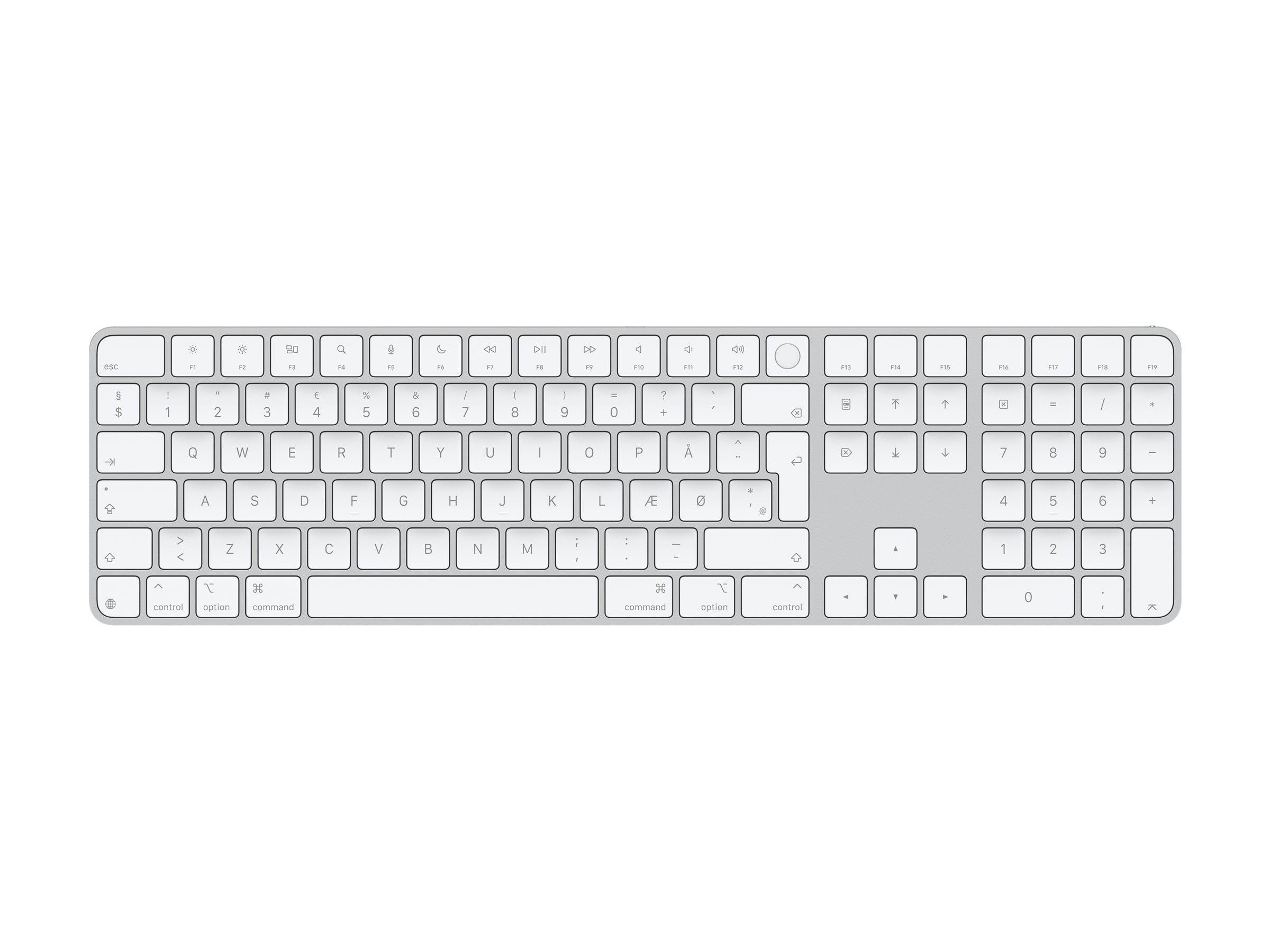 Apple Magic Keyboard with Touch ID and Numeric Keypad - Tastatur - Dansk - Hvid