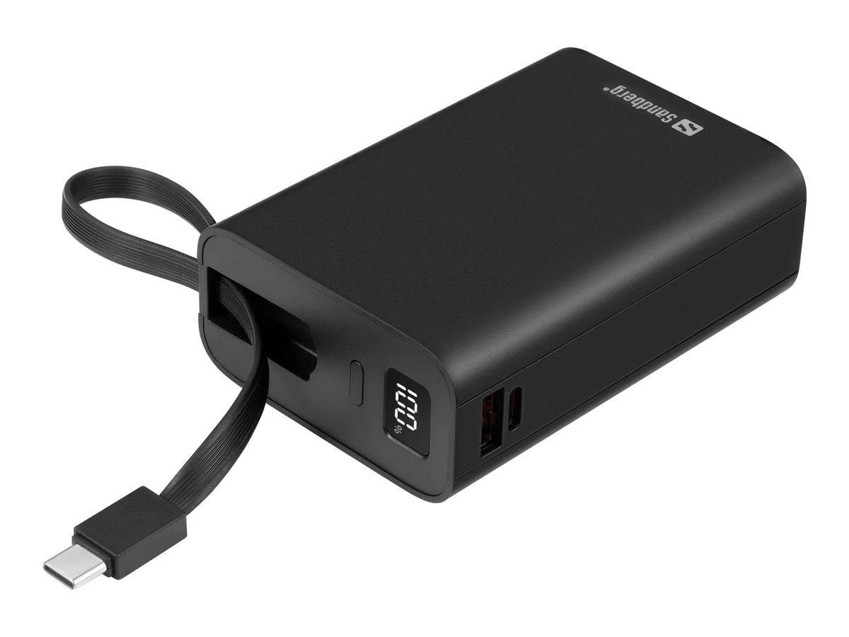 Sandberg Powerbank 20000 PD20W Connect - 20000 mAh Powerbank Sort 421-12