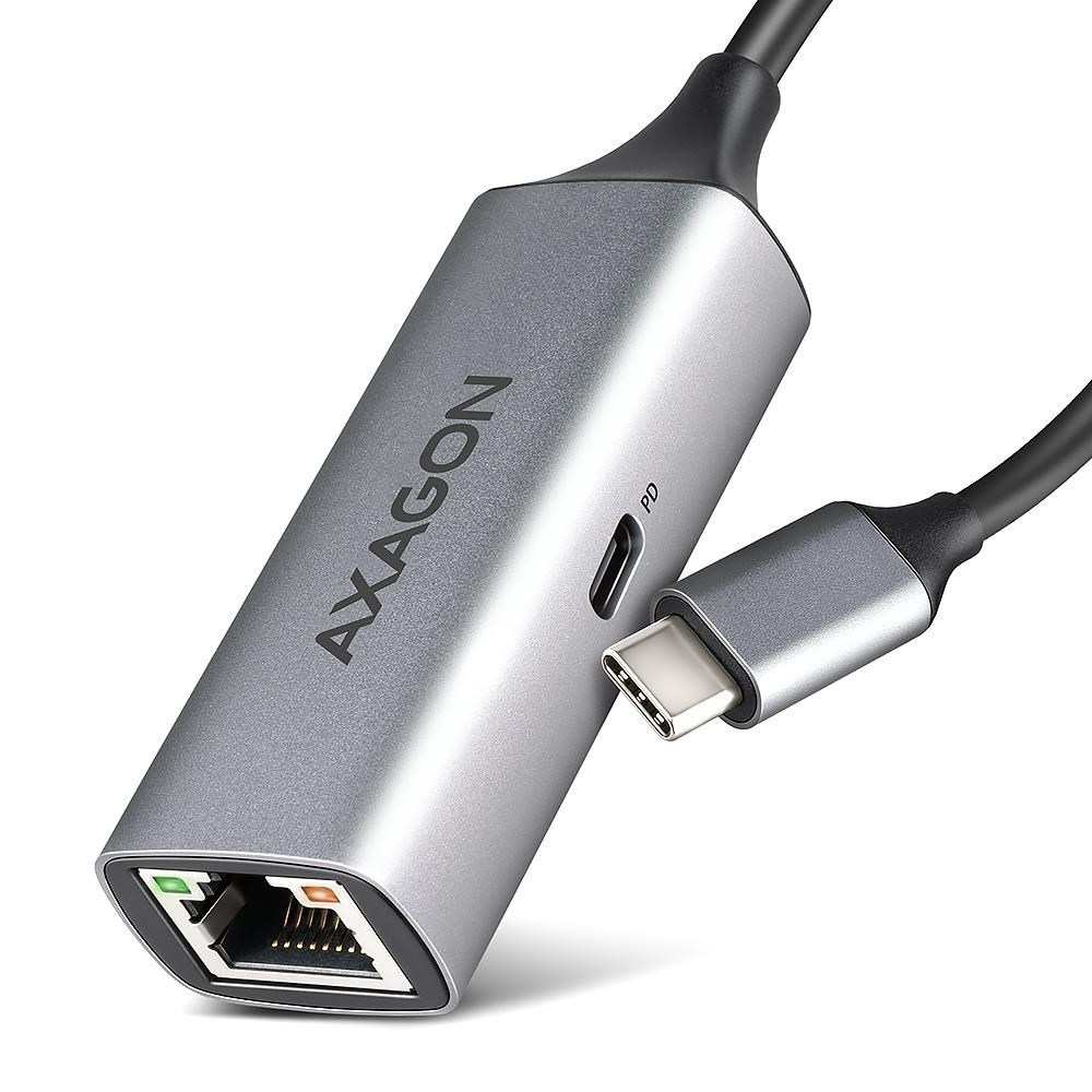 AXAGON ADE-TXPD USB-C Gigabit Ethernet-adapter Power Delivery 100W Netværksadapter