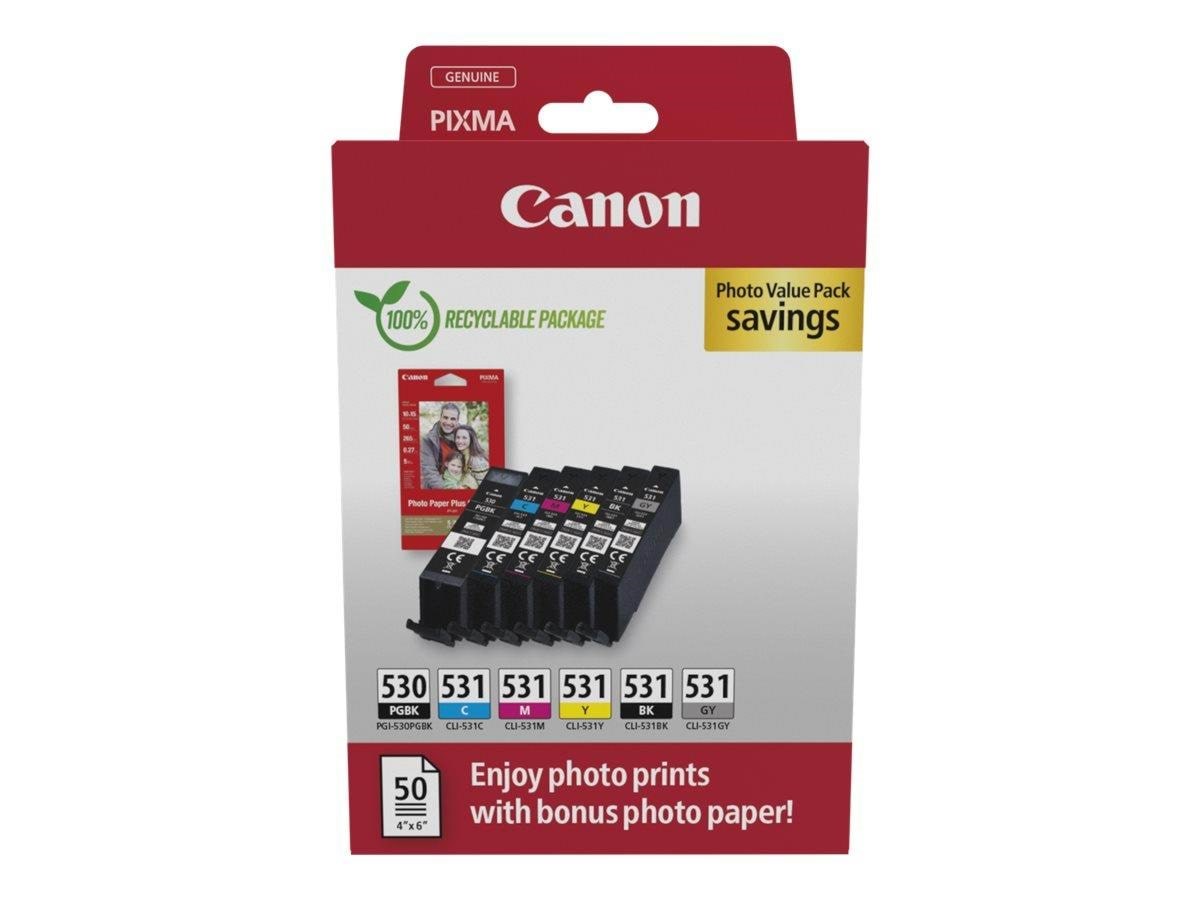 Canon PGI-530/CLI-531 / 6117C004 PGBK/C/ Printerpatron Og Toner