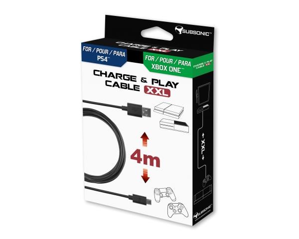 Subsonic Charging cable - Wired Charging cable for wireless game controller - Sony PlayStation 4