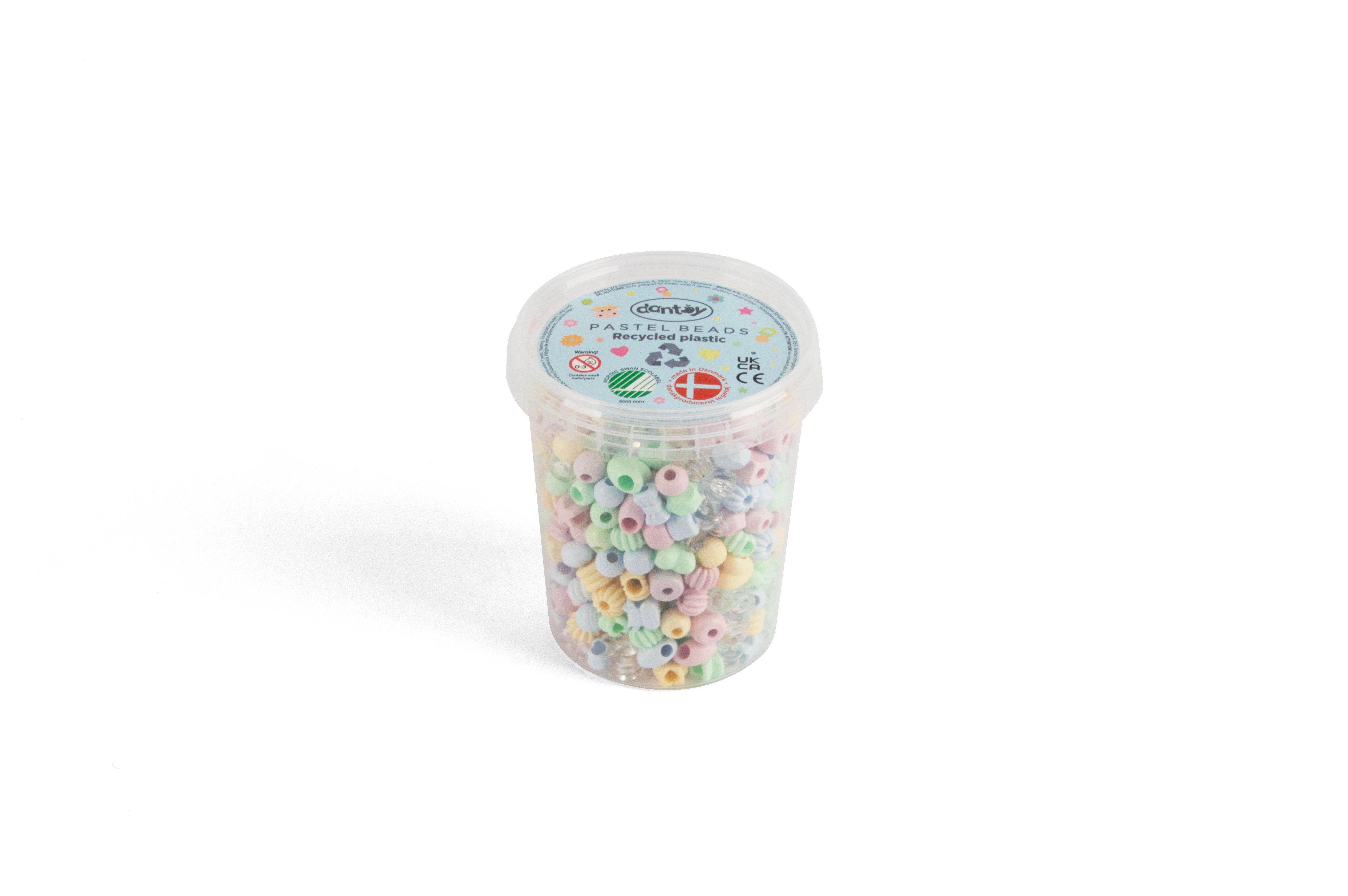 Dantoy Pastel Beads - From Recycled Plastic - 520 pcs Kreativt Legetøj 5911