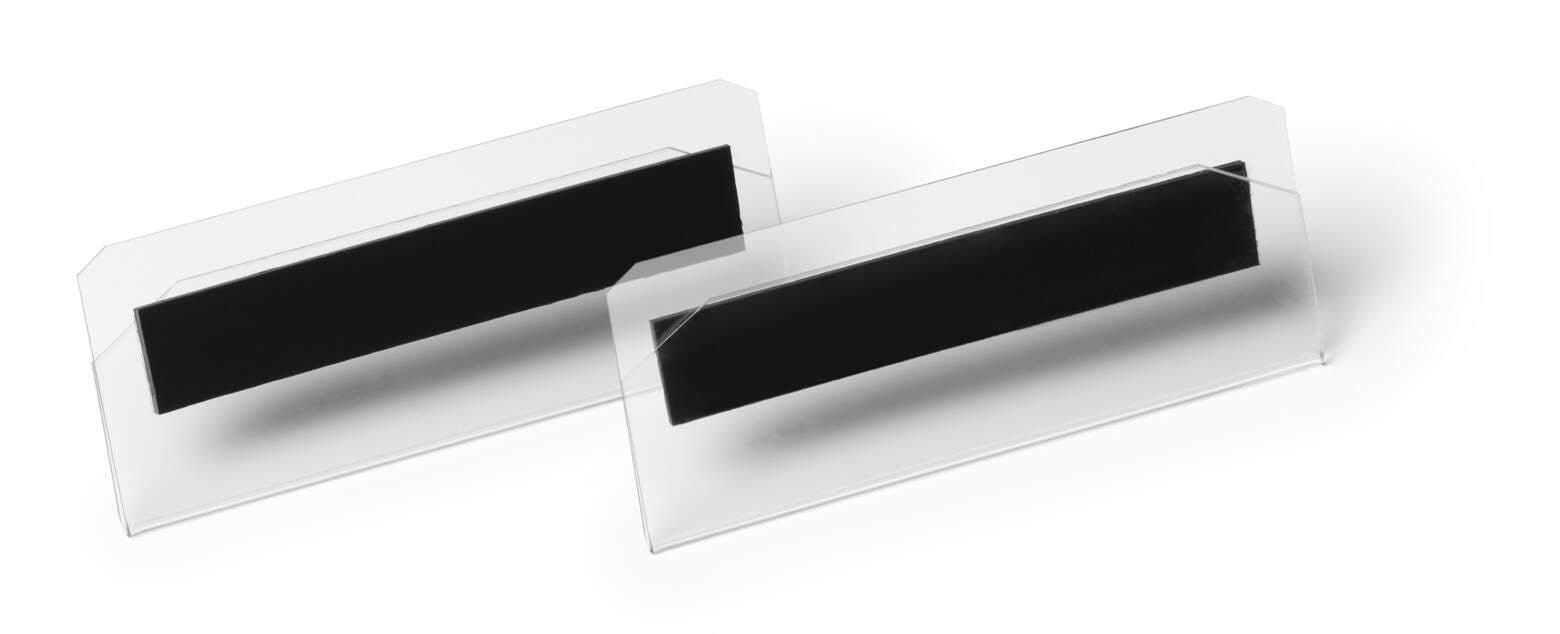 DURABLE Lagerlomme/etiketholder med magnet HARD COVER 100x38mm Konference Præsentation 119519