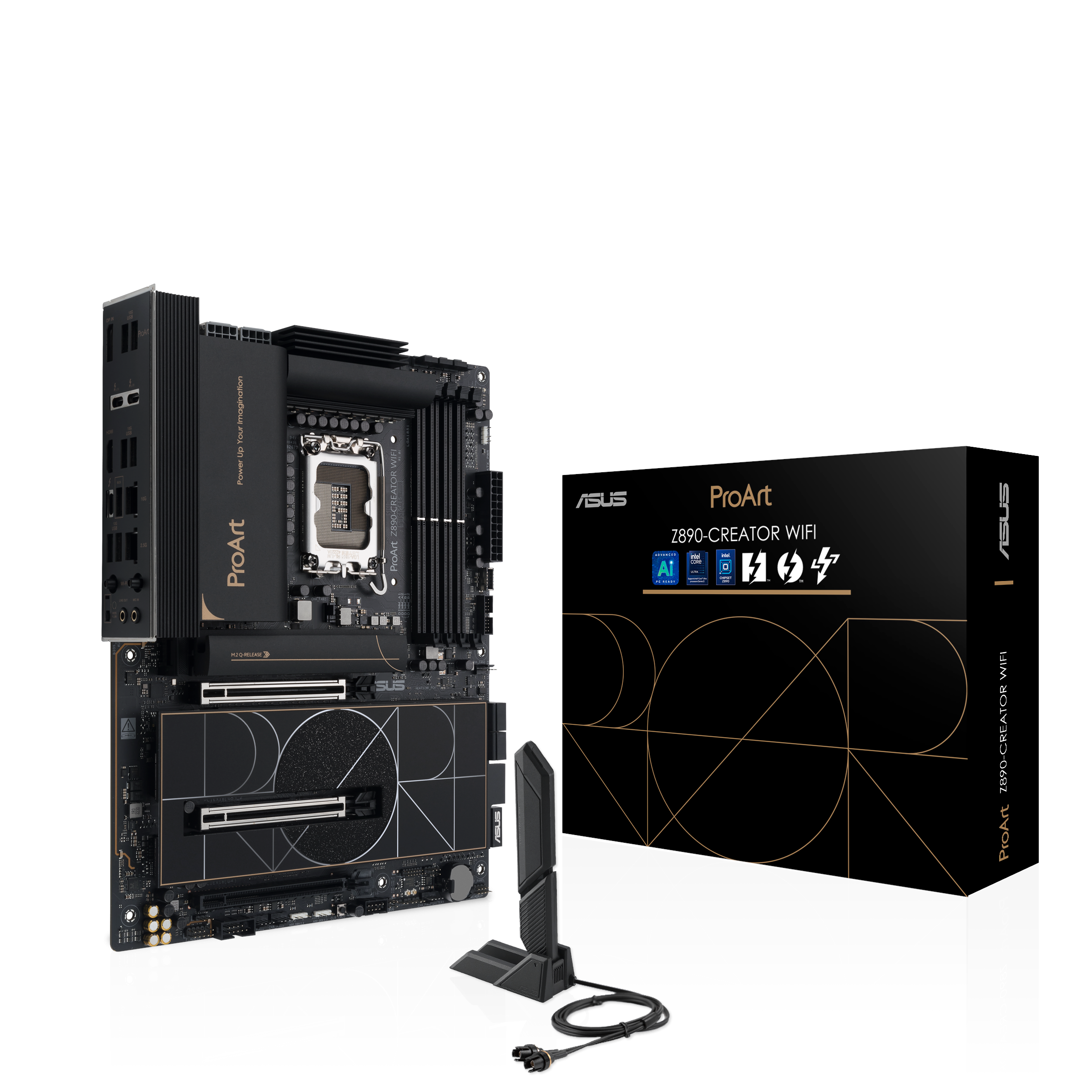 ASUS PROART Z890-CREATOR WIFI Bundkort - Intel Z890 - Intel LGA1851 - DDR5 RAM - ATX