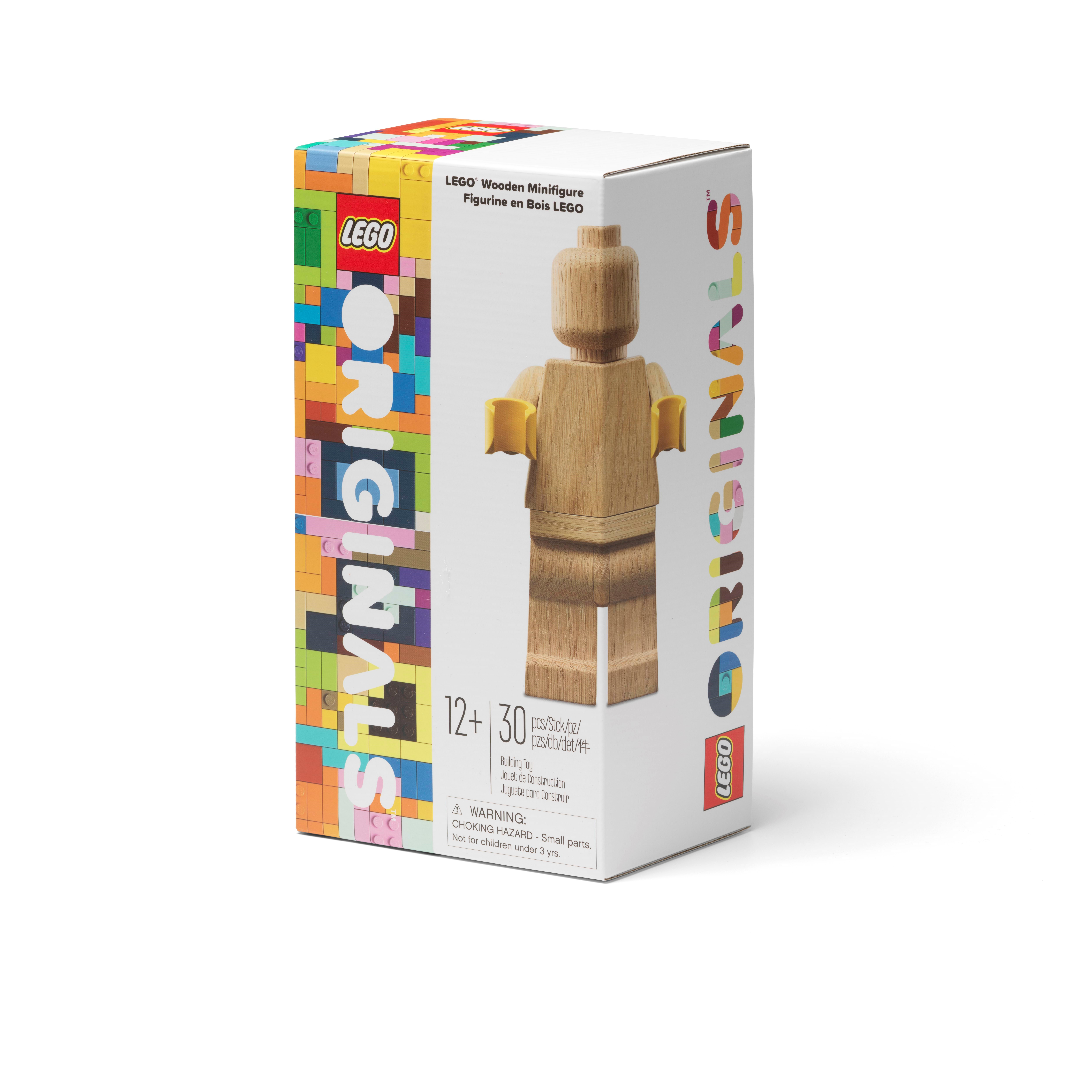 LEGO Stor minifigur i træ, skala 5:1 - Sæbebehandlet egetræ