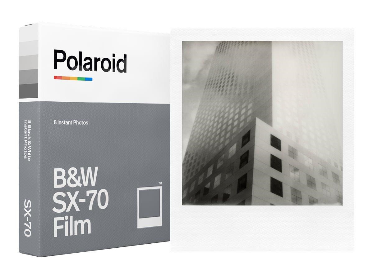 Polaroid Black & White Film SX-70 Type (8 exposures) - White Frame Fotofilm 006005