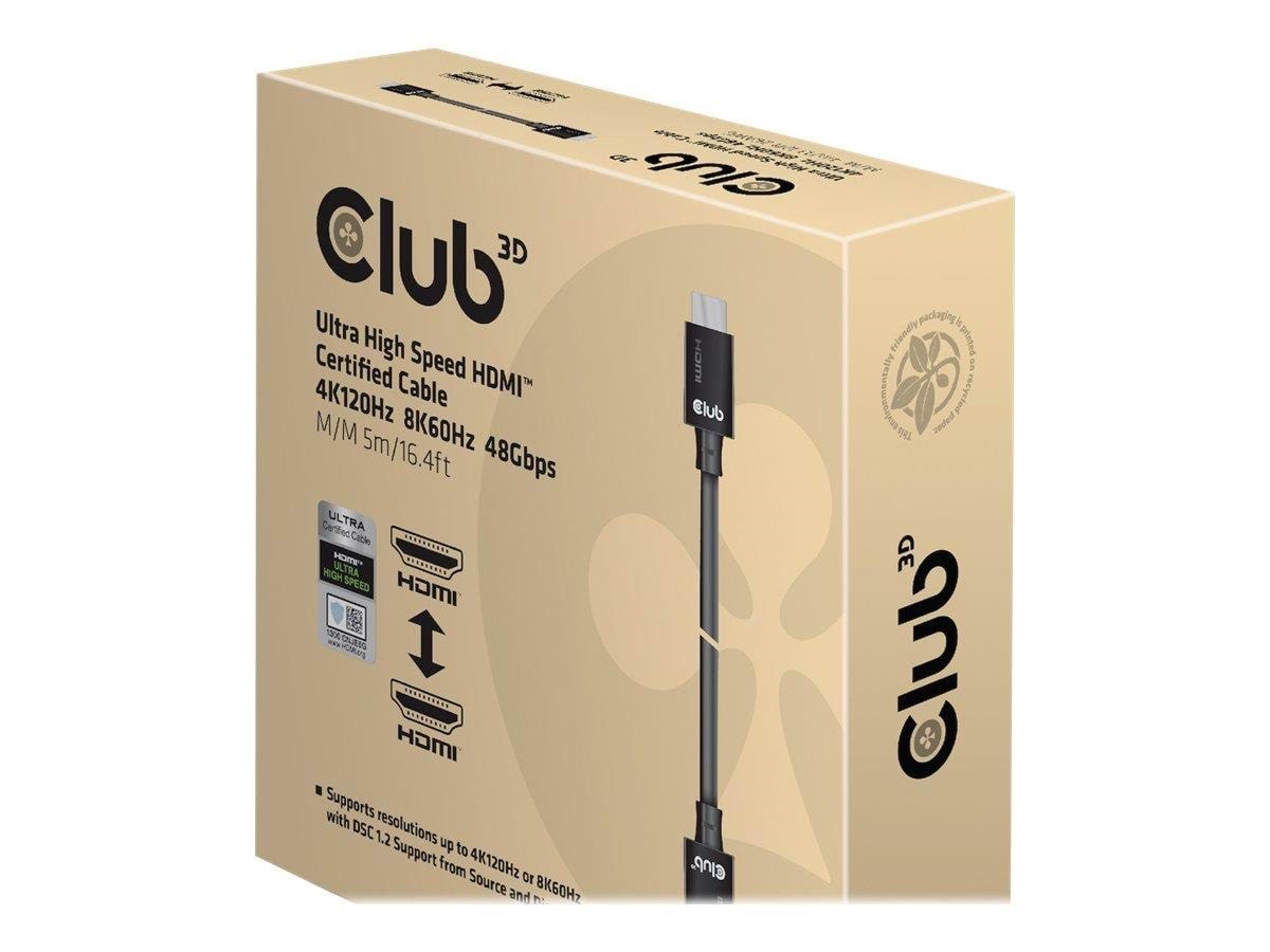 Club 3D HDMI cable - 5 m Skærmkabel Sort CAC-1375