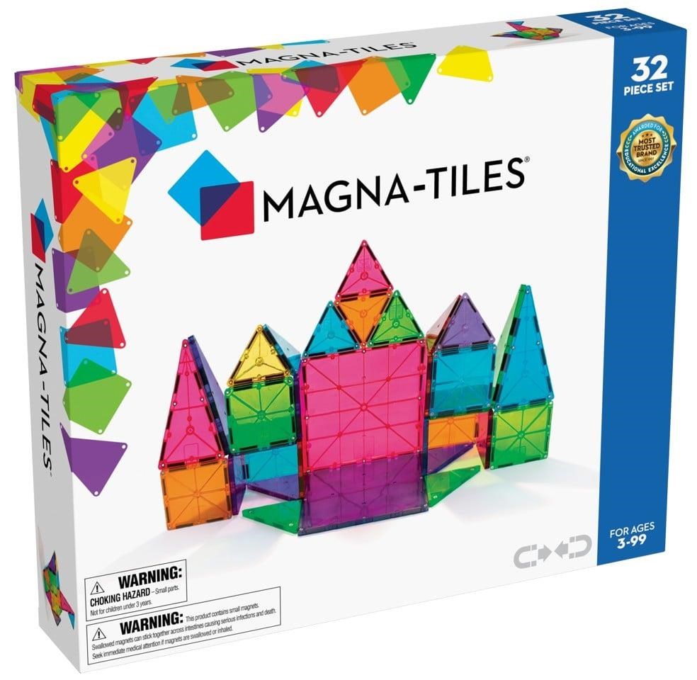 Magna-Tiles - Clear Colours 32 pcs Konstruktionslegetøj 90208