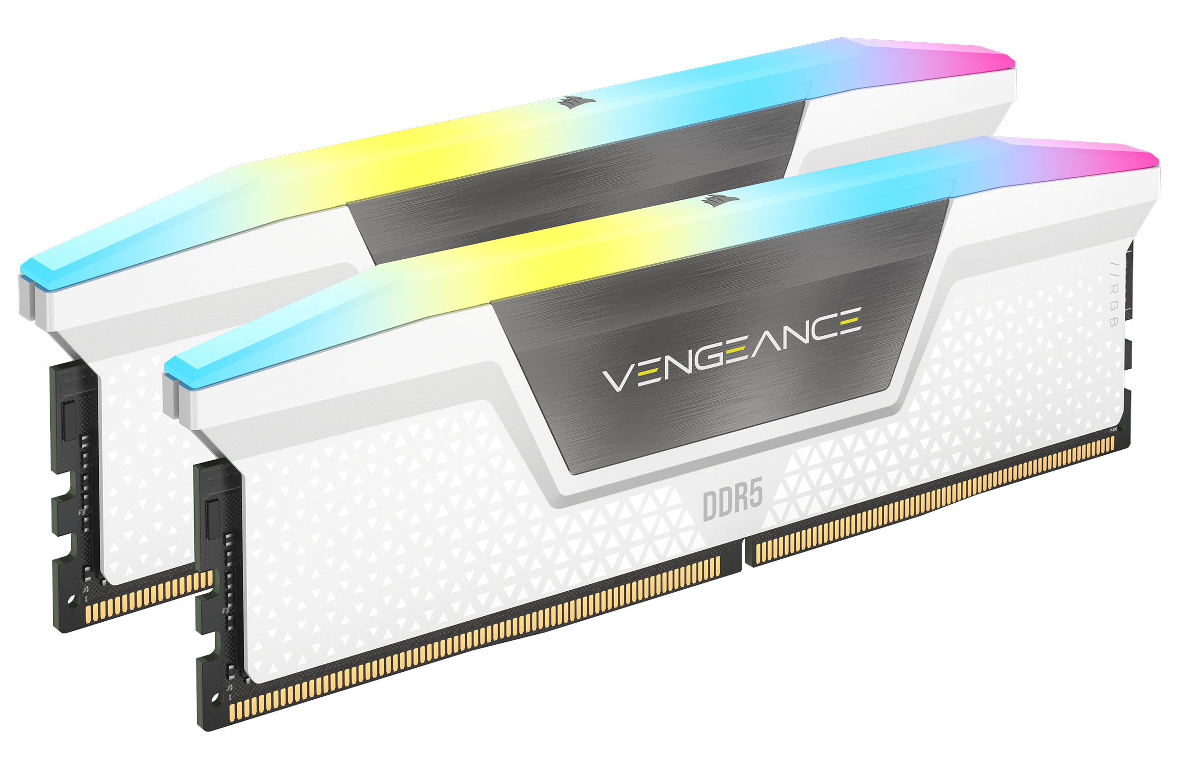 Corsair Vengeance RGB DDR5-6000 - 32GB - CL30 - Dual Channel (2 pcs) - AMD EXPO & Intel XMP - Hvid med RGB