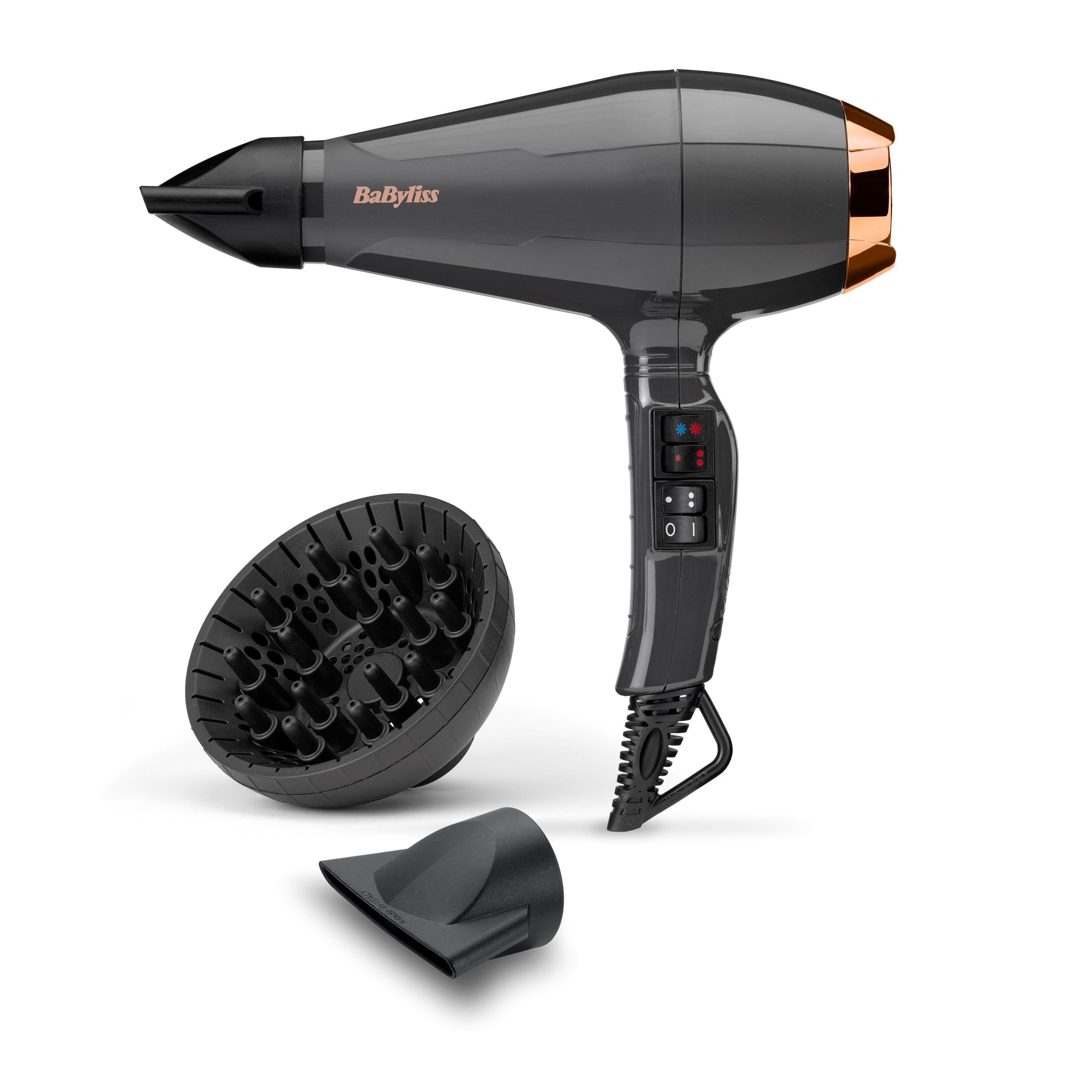 Babyliss Hårtørrer Italian Air Pro 2200 - 2200 W Hørtørrer Sort 6719DE