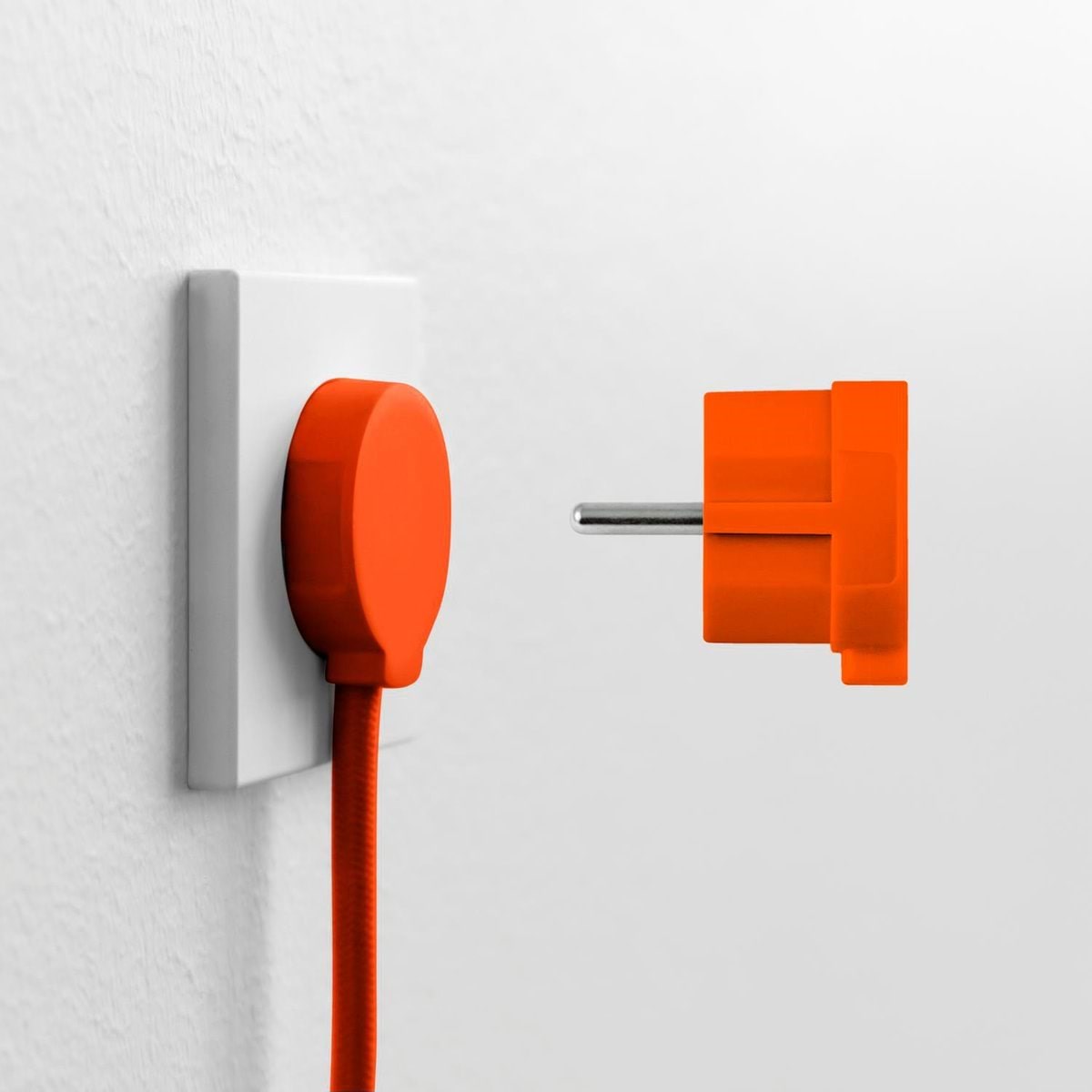 NORM F Stikprop, Mat Orange (Schuko standard) Afbrydermateriel 43025