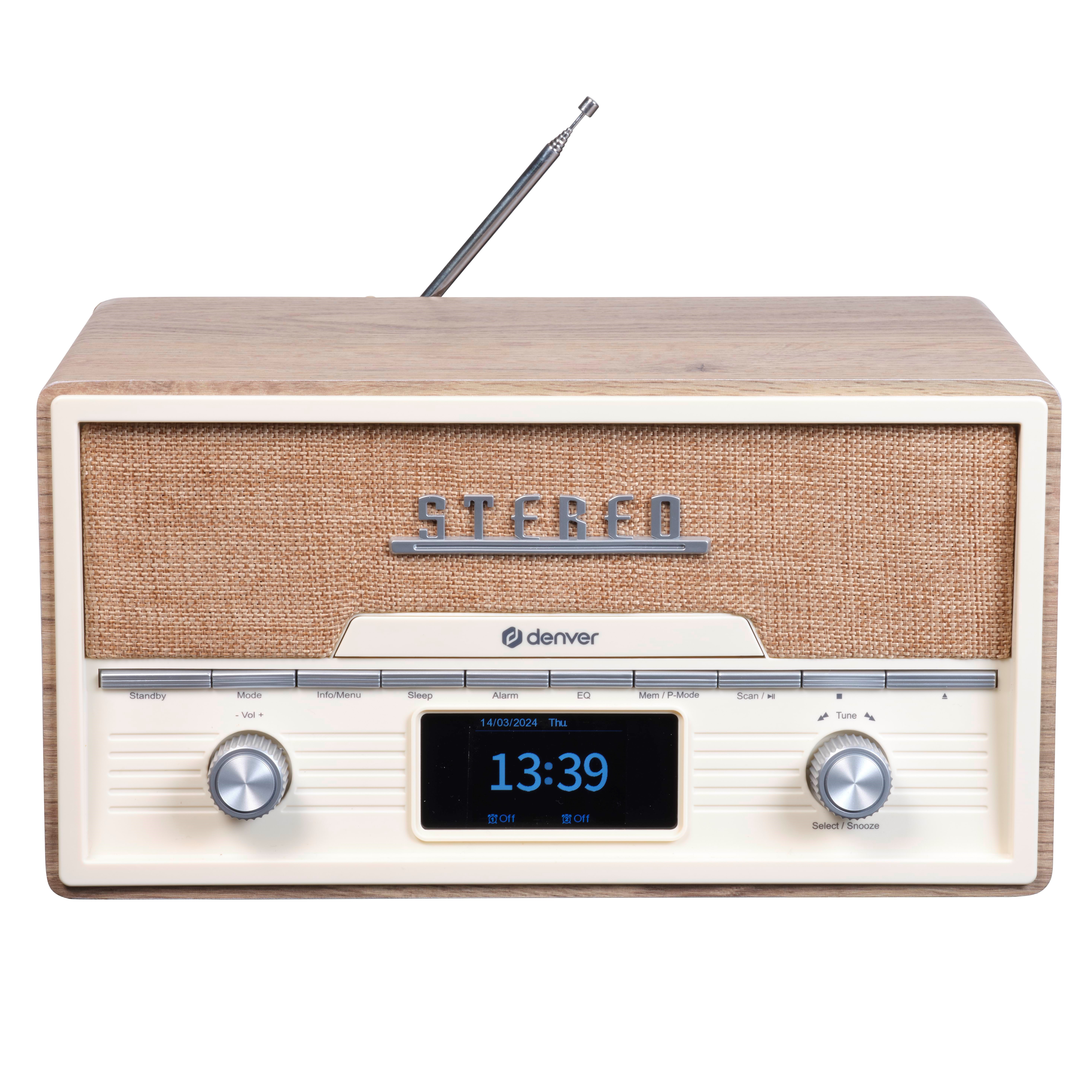 DENVER MDA-525LW - Retro Design Meets Modern Audio Technology Stereoanlæg Beige