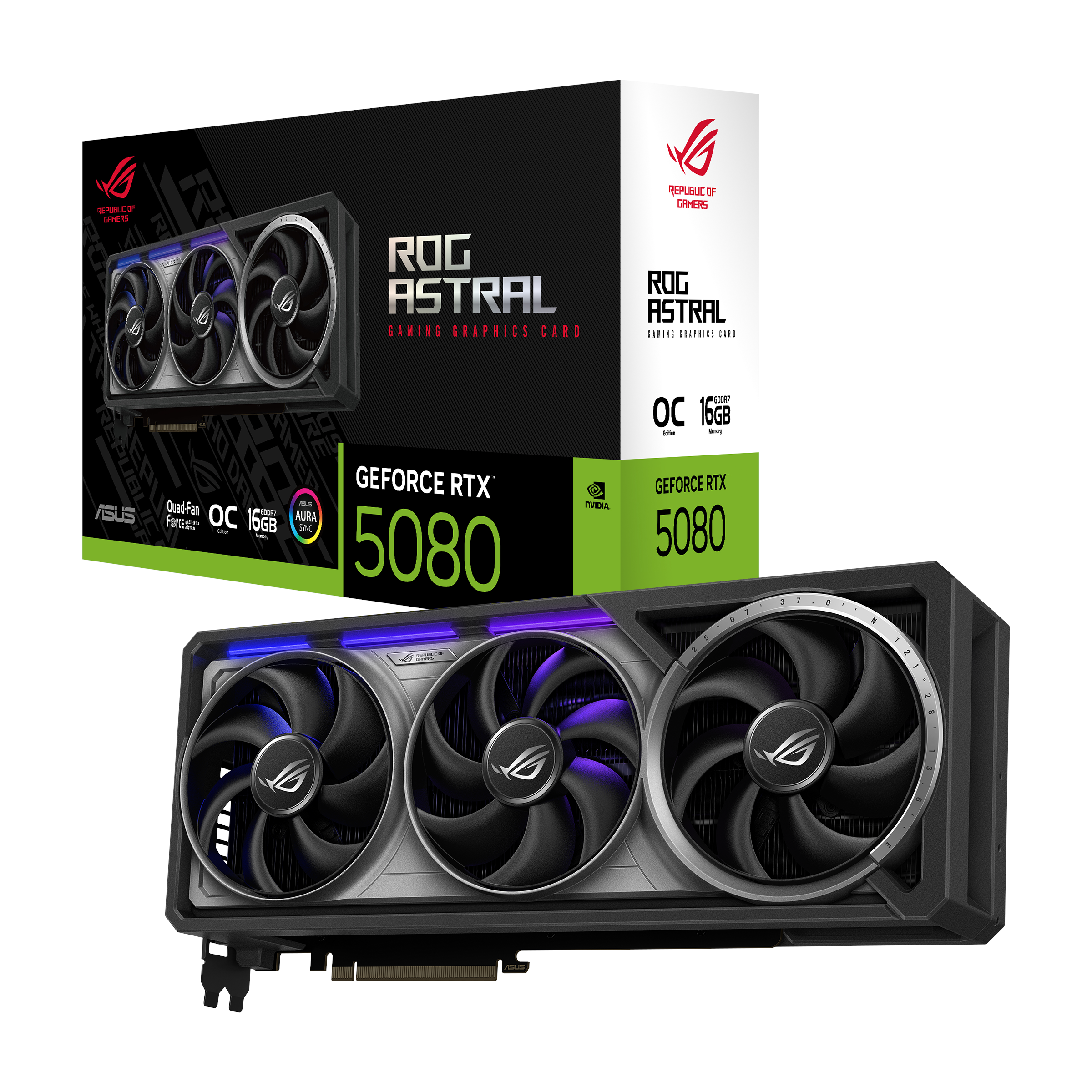 ASUS GeForce RTX 5080 ROG Astral OC - 16GB GDDR7 RAM - Grafikkort Grafikkort Sort 90YV0LV0-M0NA00