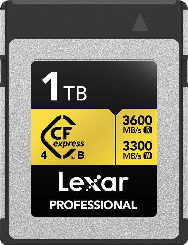 Lexar Professional CFexpress 4.0 Pro Gold - 3600MB/s - 1TB Hukommelseskort LCXEXP4001T-RNENG