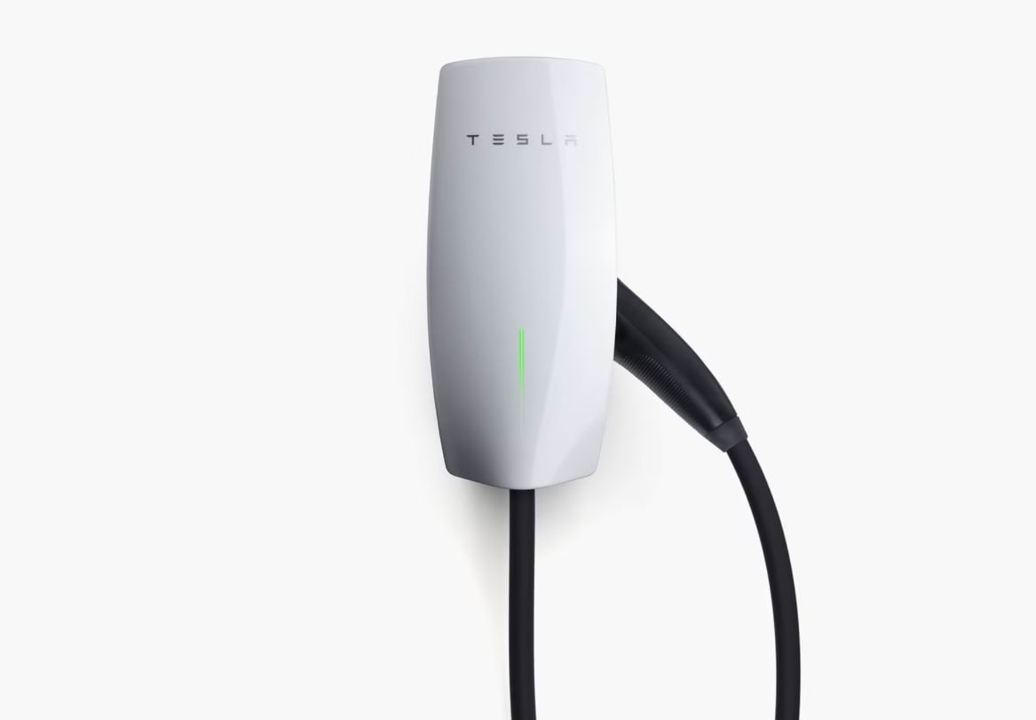 Tesla Wall Connector 22kW inkl. 7,3 meter ladekabel, Gen. 3, WiFi, Hvid Ladeboks 10901