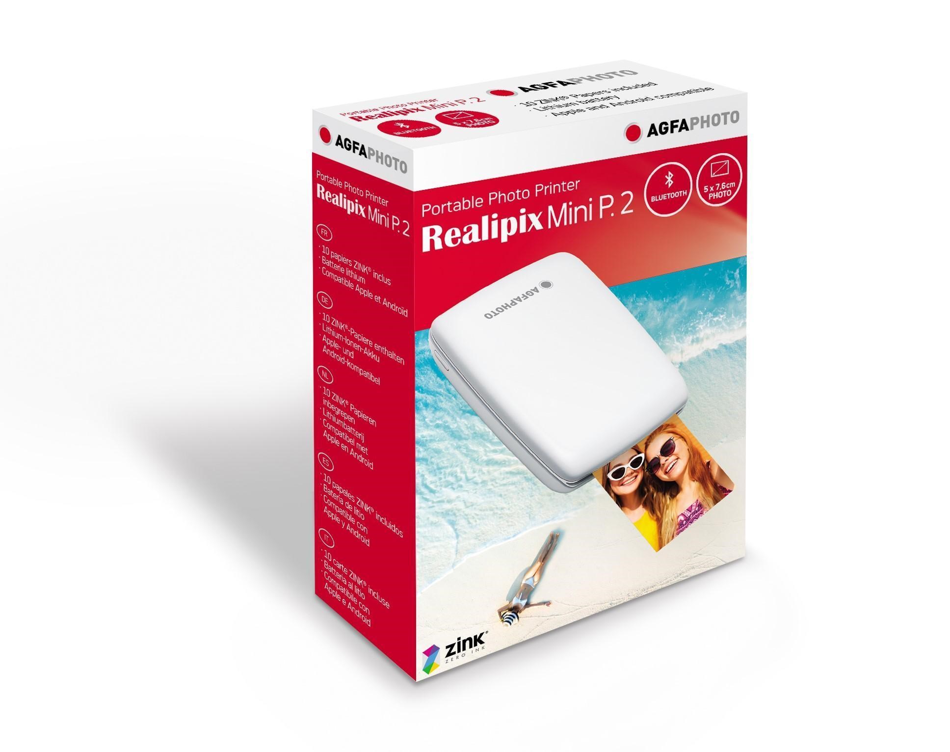 Agfa Realipix Mini P 2 Instant Printer White - Farve - Zink