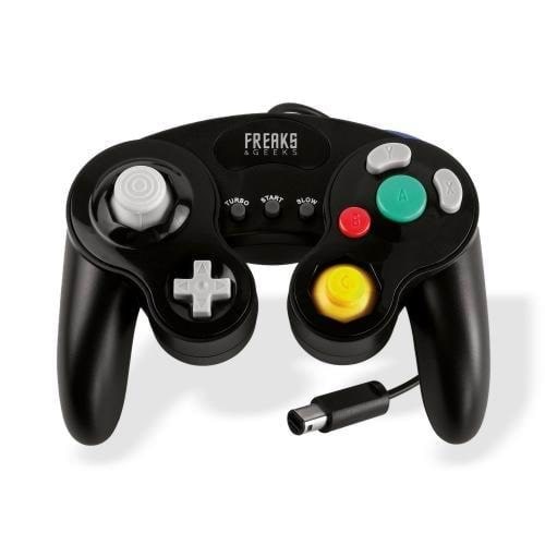 Freaks And Geeks Black Wii/GC Controller with Turbo and Slow Function - Wired Controller - Nintendo Wii U Spil Tilbehør 230004
