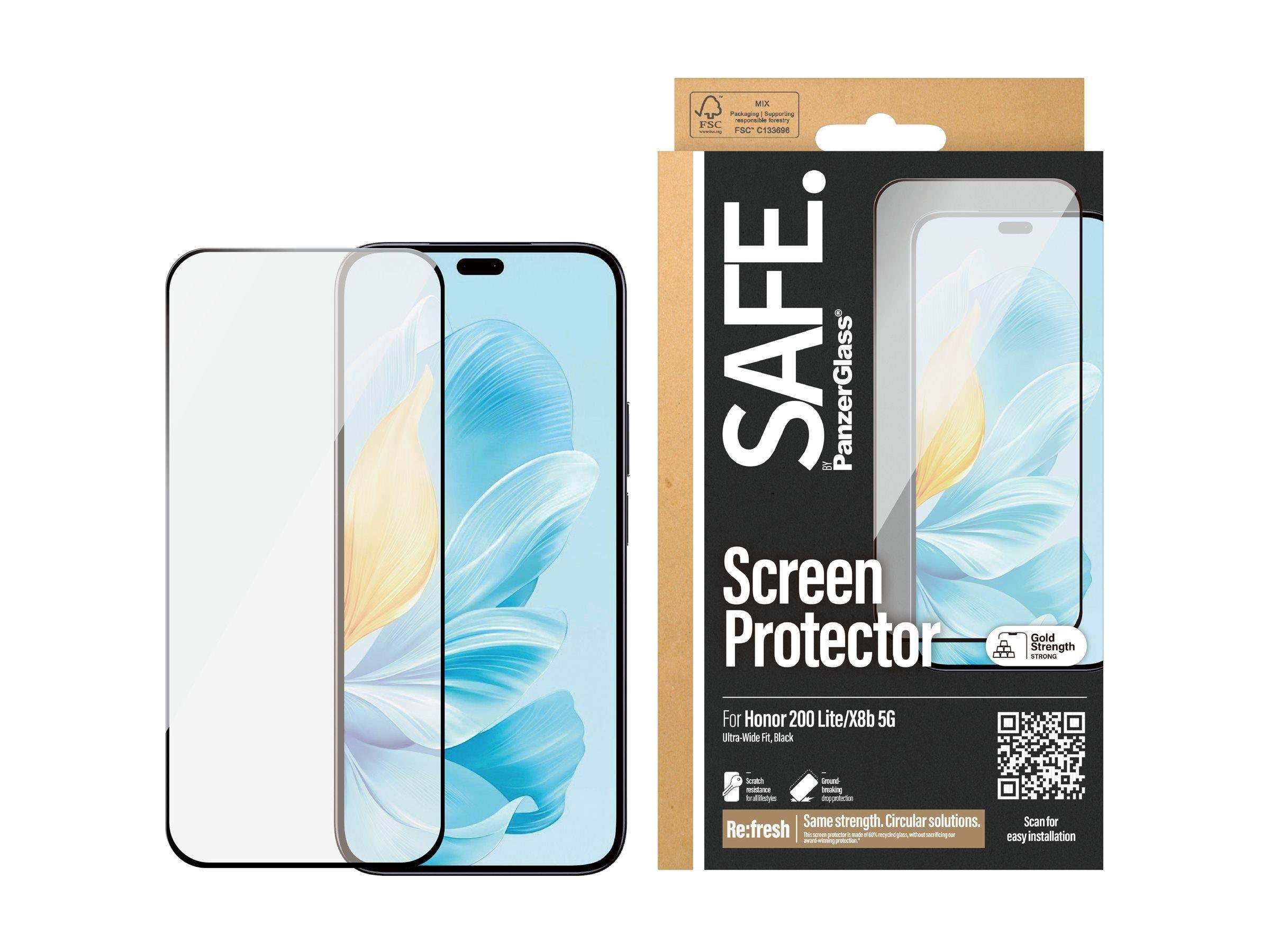 SAFE by PanzerGlass Screen Protector Honor 200 Lite 5G | X8b | Ultra-Wide Fit Beskyttelsesglas SAFE95932