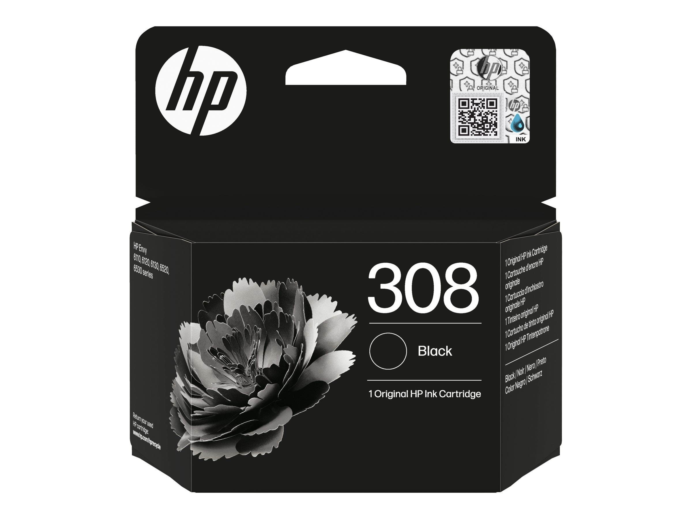 HP 308 / 7FP21UE Black Ink Printerpatron Og Toner Sort