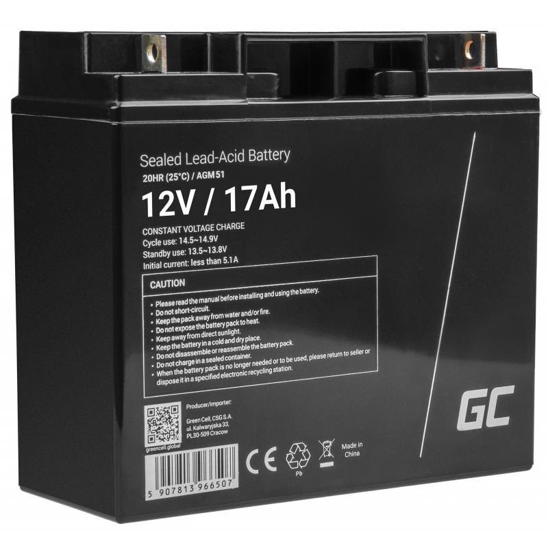 Green Cell AGM51 AGM 12V/17Ah VRLA AGM Ups