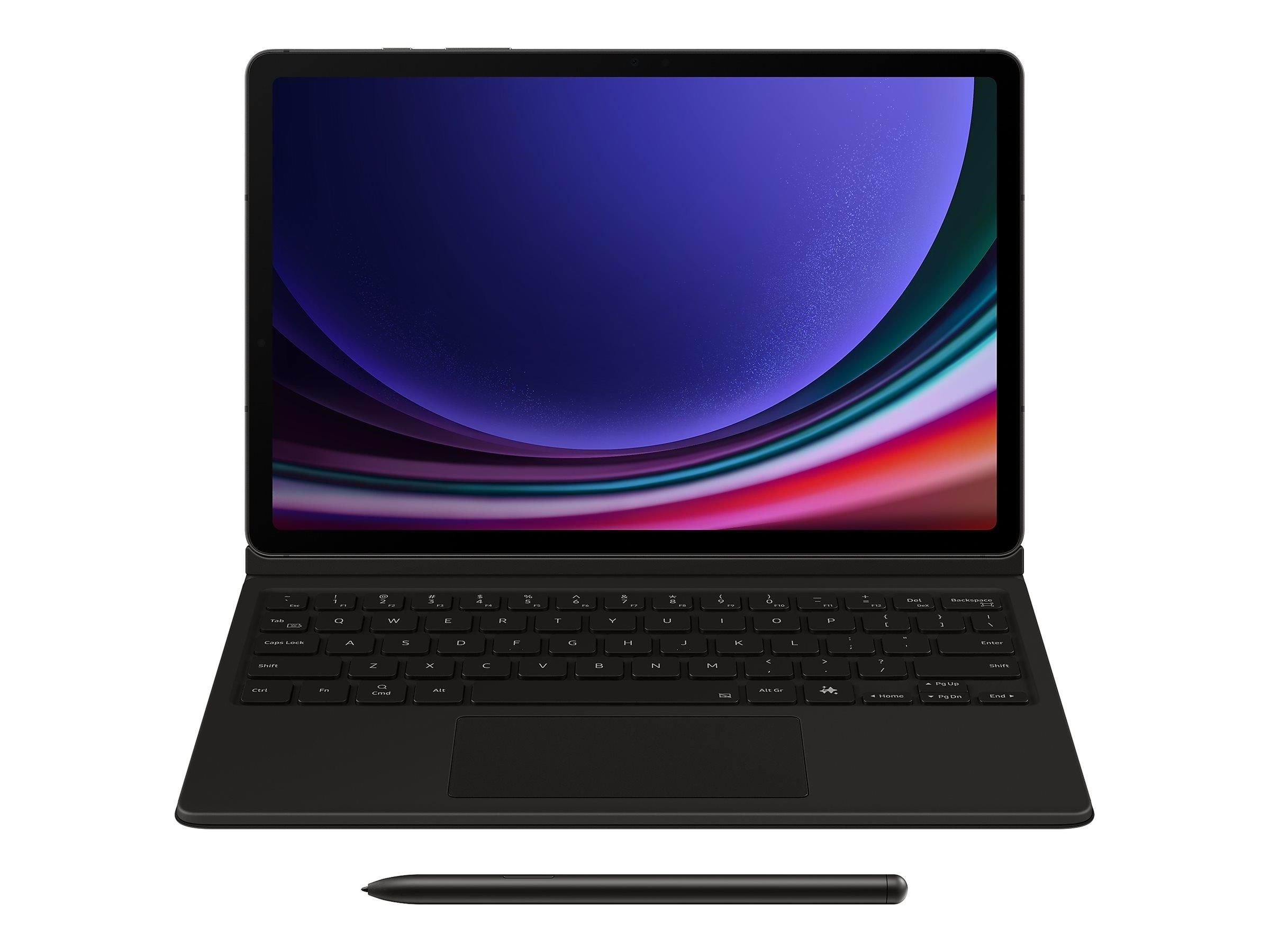 Samsung Galaxy Tab S10 FE / Tab S9 FE / Tab S9 - Book Cover Keyboard - Black (Nordic)