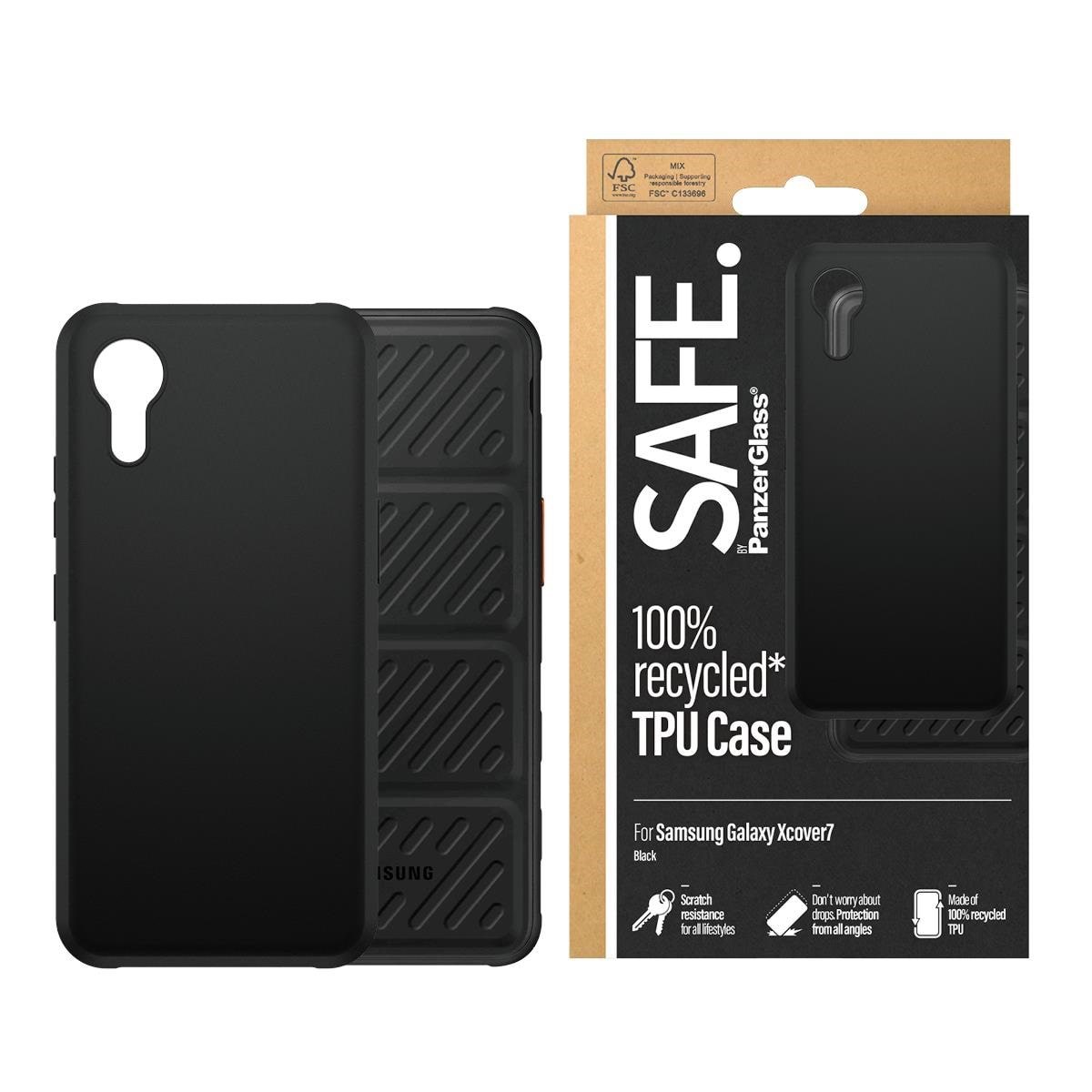 SAFE by PanzerGlass TPU Case Black Samsung Galaxy Xcover7 Mobilcover SAFE95981